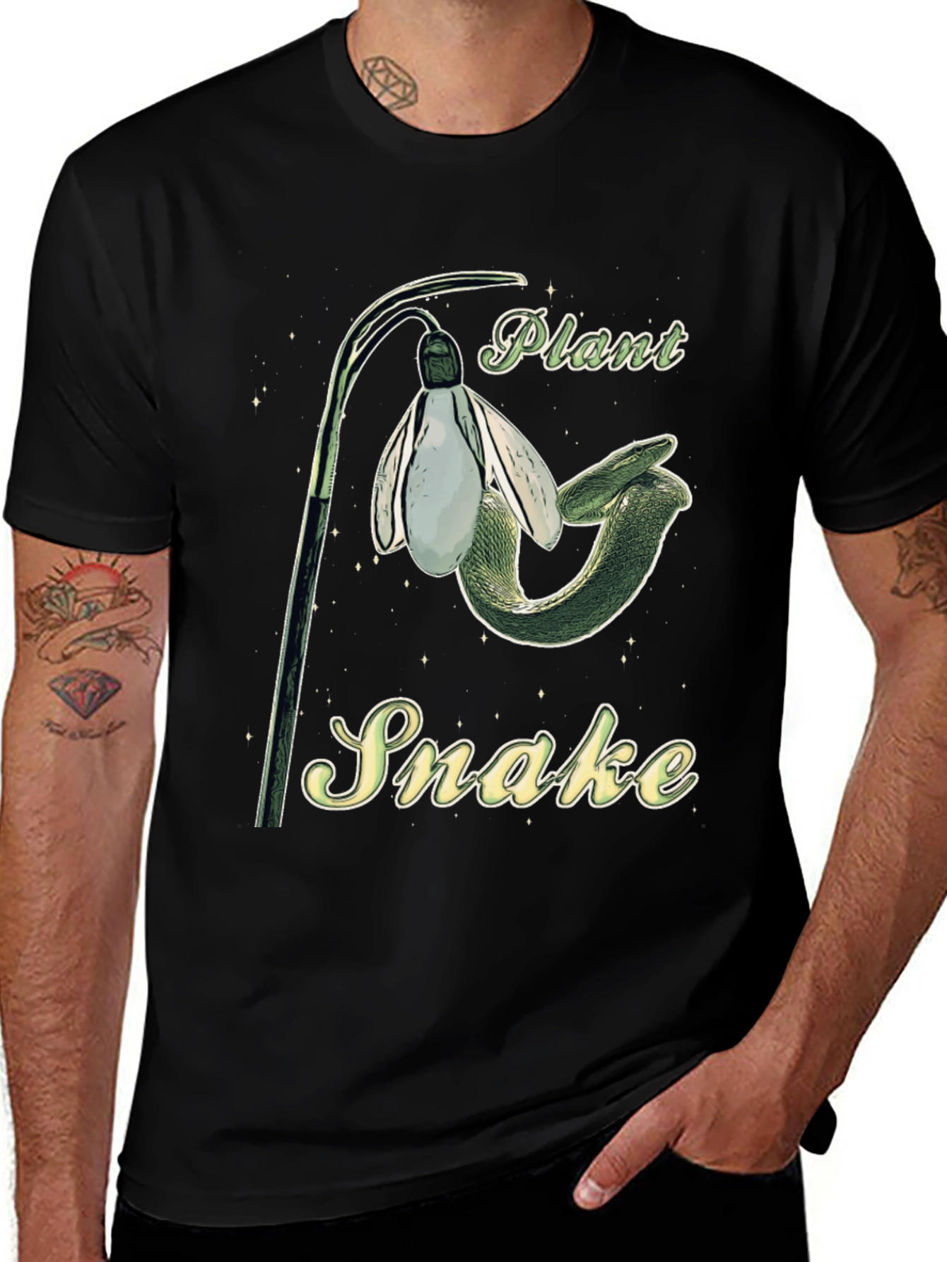 Variant 24 of Plant Snake Graphic Tee - Unique Nature Inspired Design