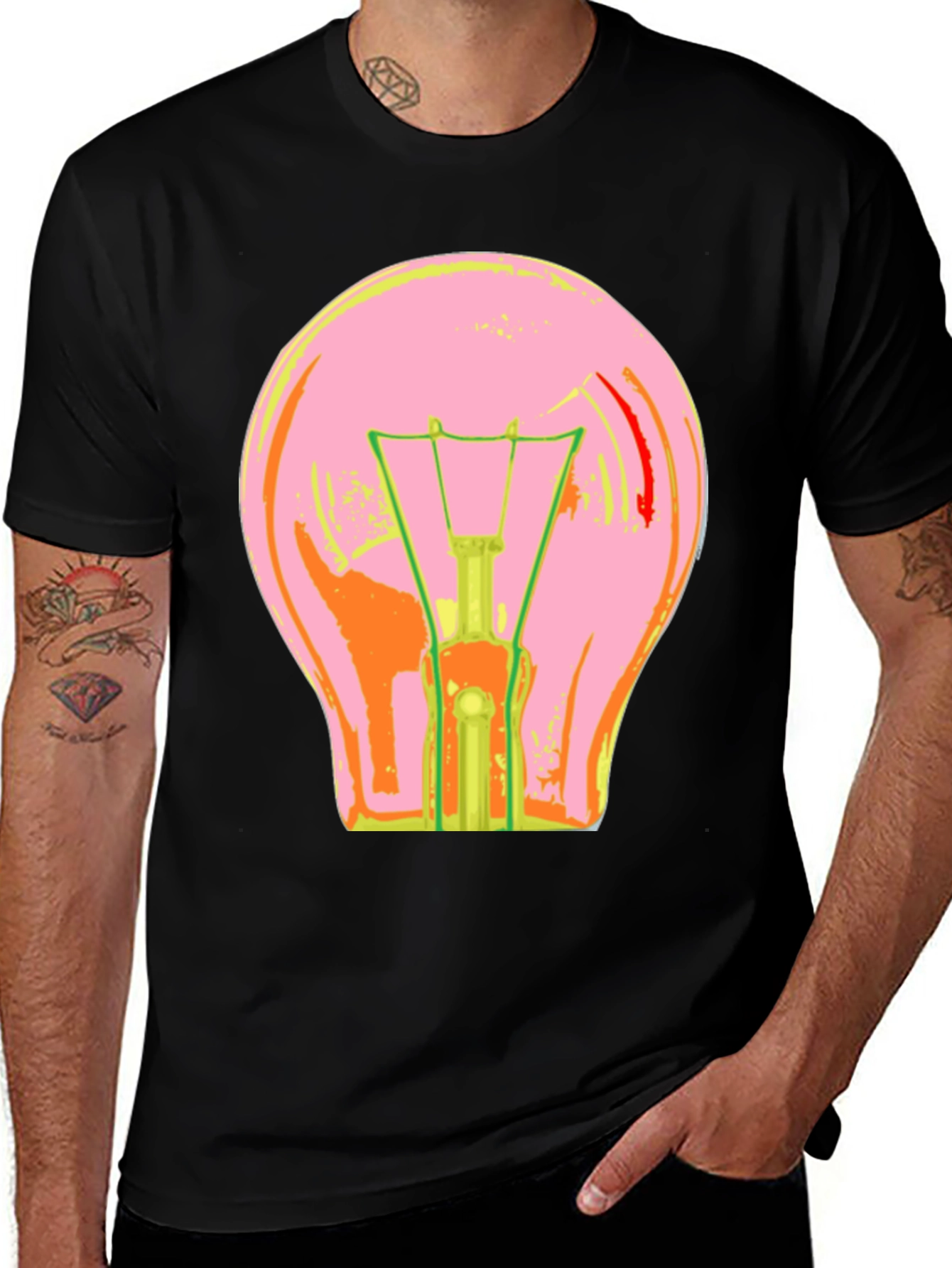 Variant 19 of Light Bulb Graphic Tee - Modern Design