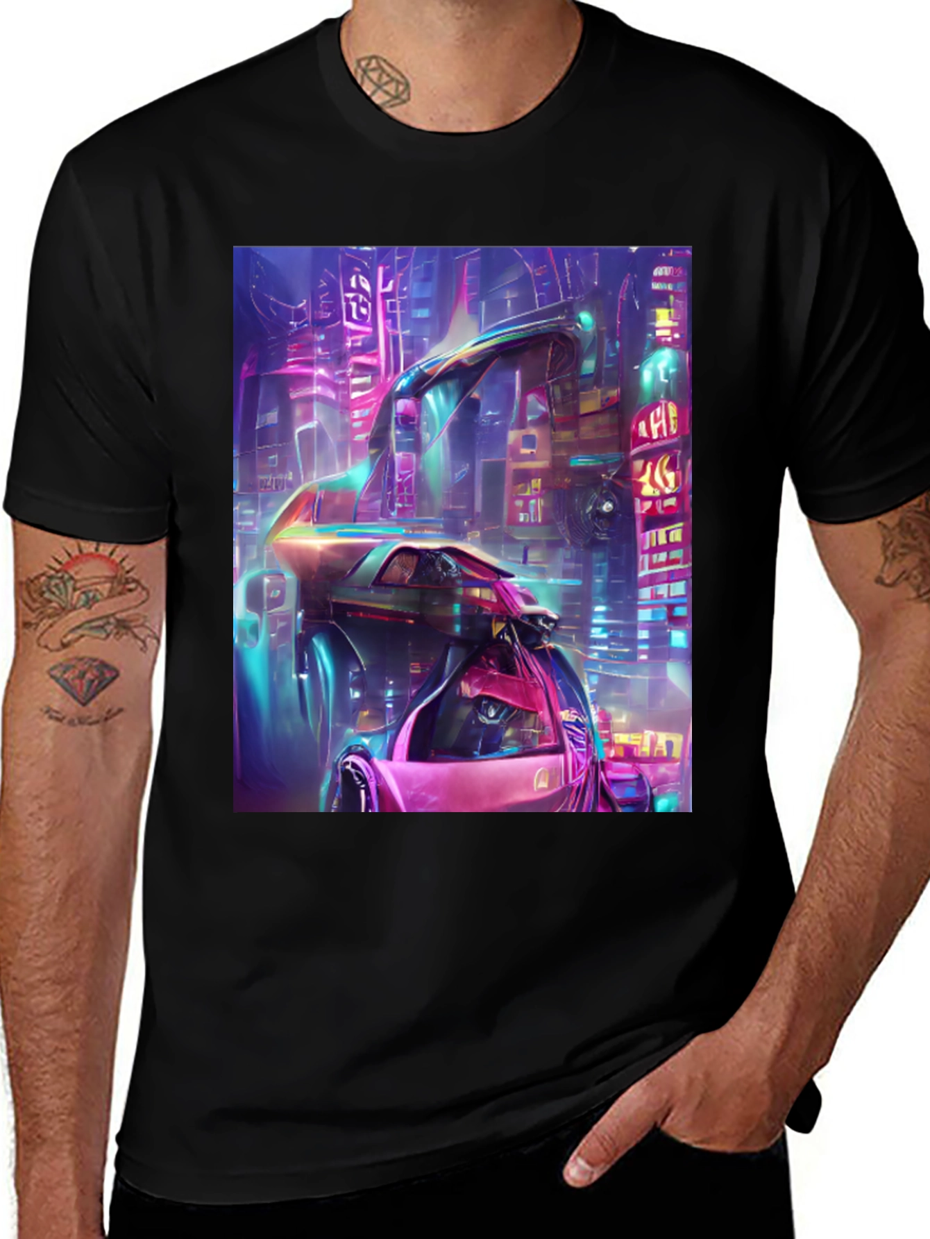Variant 27 of Cyberpunk Car T-Shirt