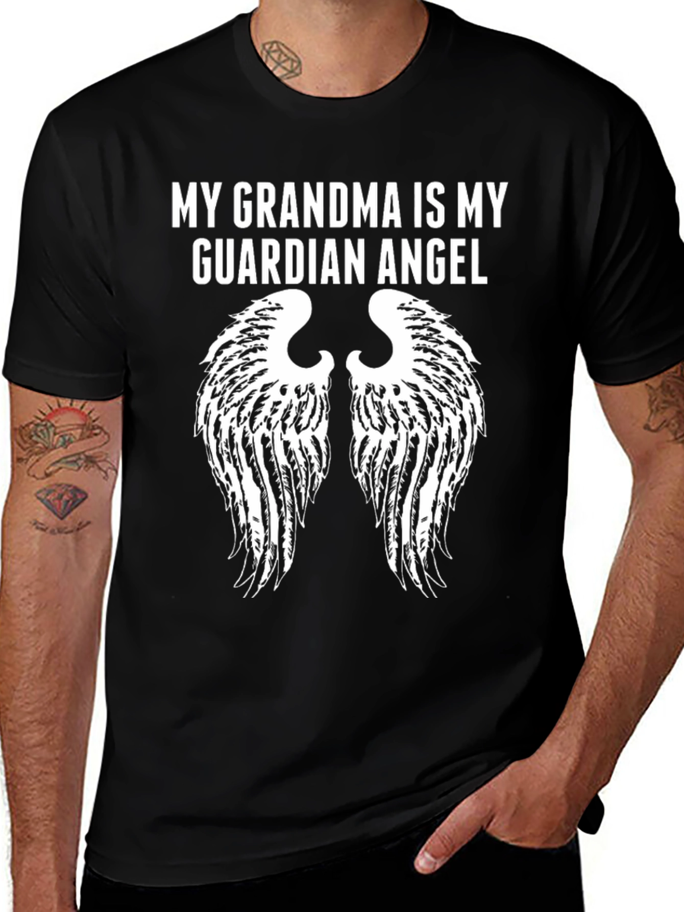 Grandma Guardian Angel T-Shirt - In Loving Memory