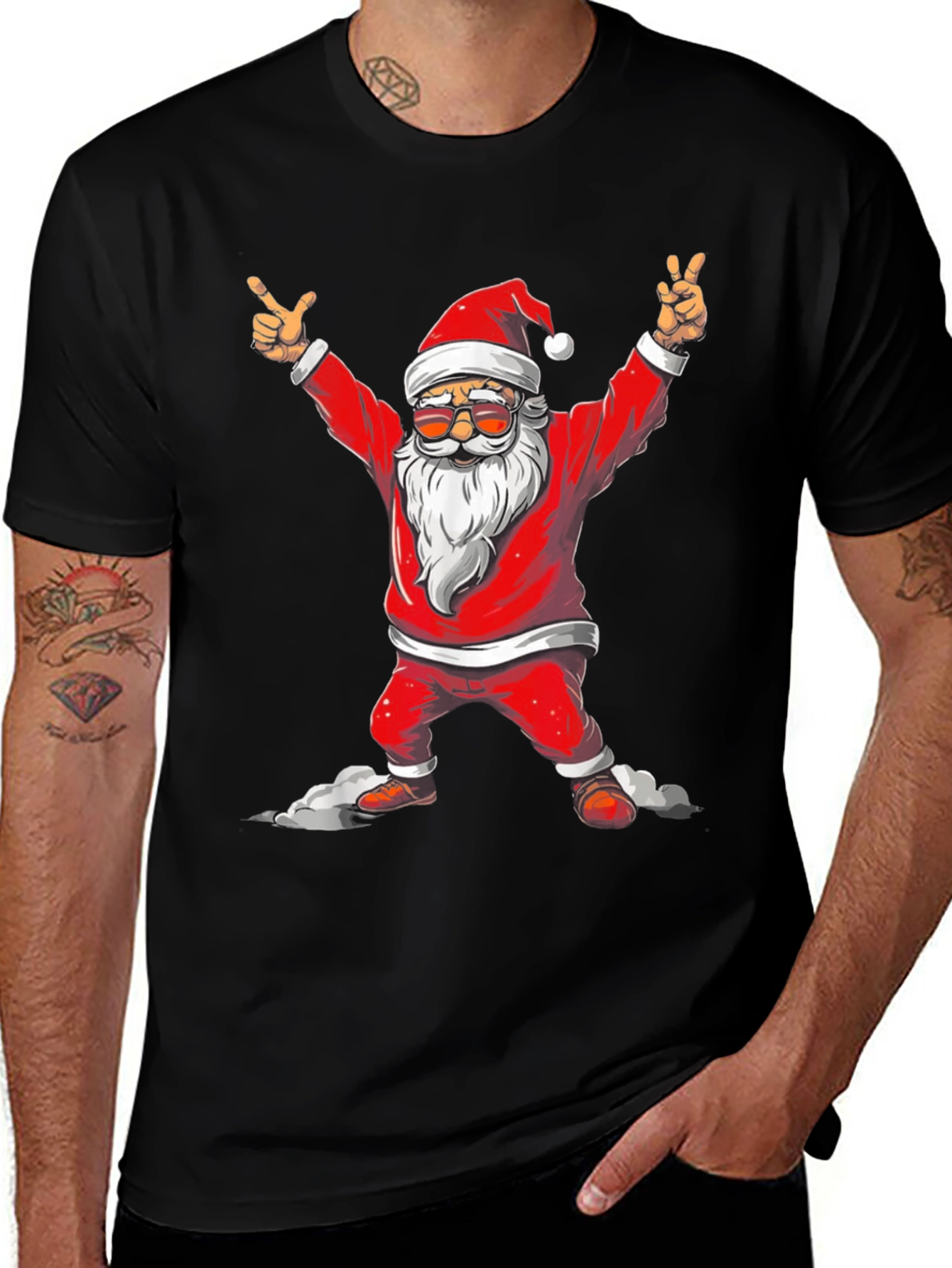 Dabbing Santa Graphic Tee