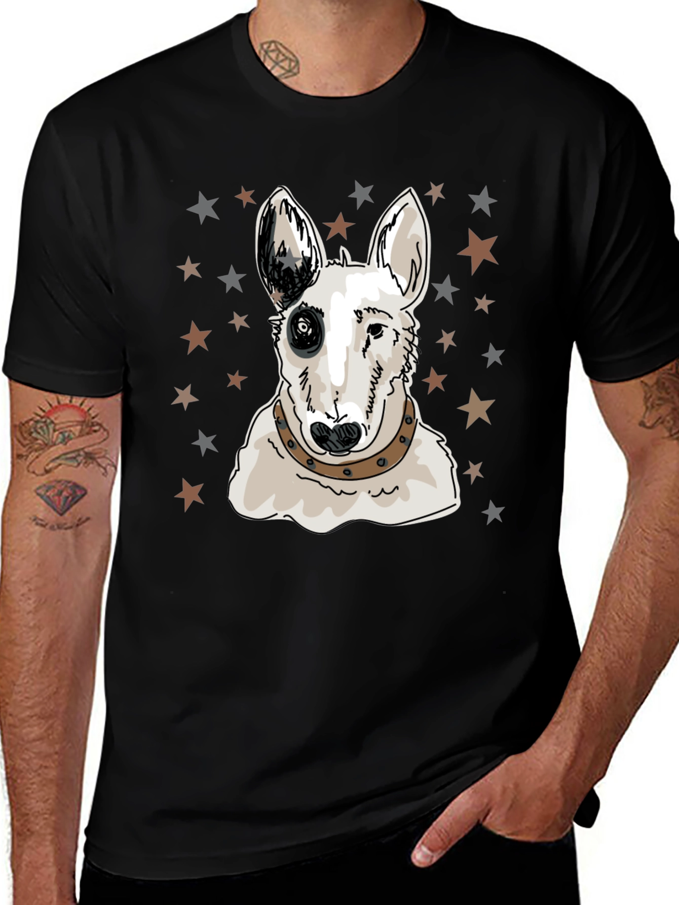 Variant 21 of Dog Star T-Shirt - Bull Terrier Design