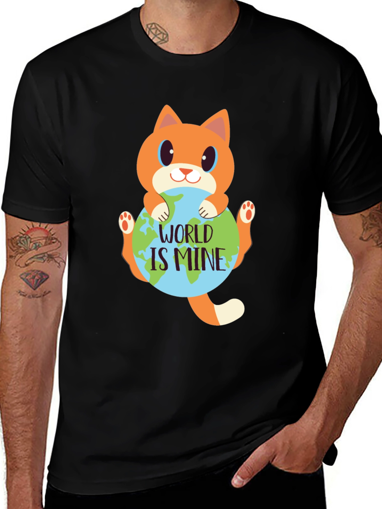Variant 12 of World is Mine Cat Graphic Tee