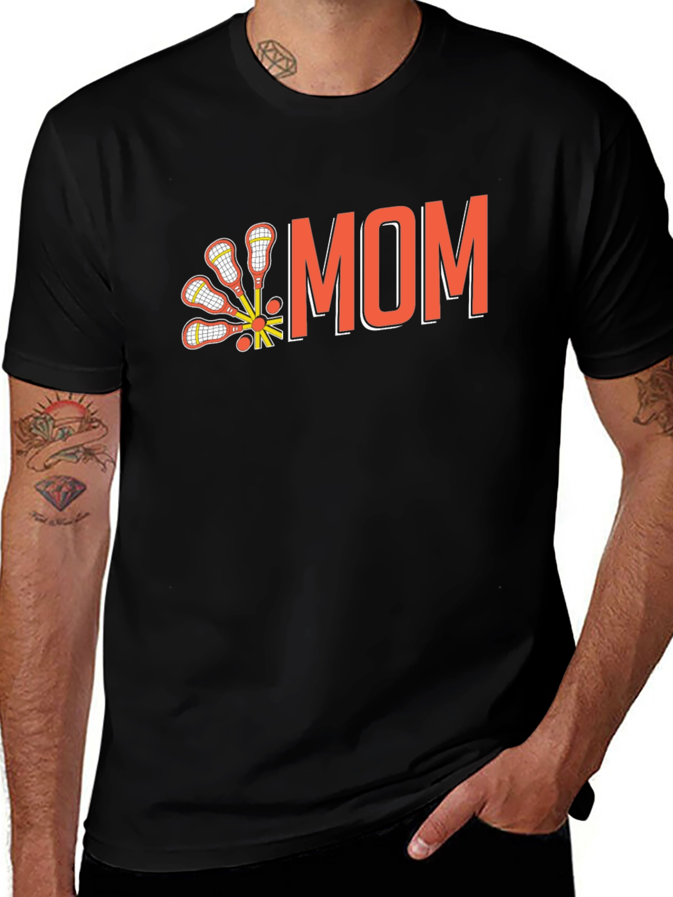 Variant 13 of Lacrosse Mom Graphic Tee - Sports Family Pride