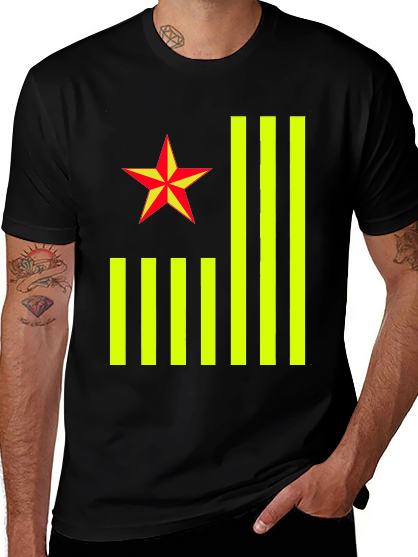 Variant 11 of Star and Stripes Graphic Print T-Shirt