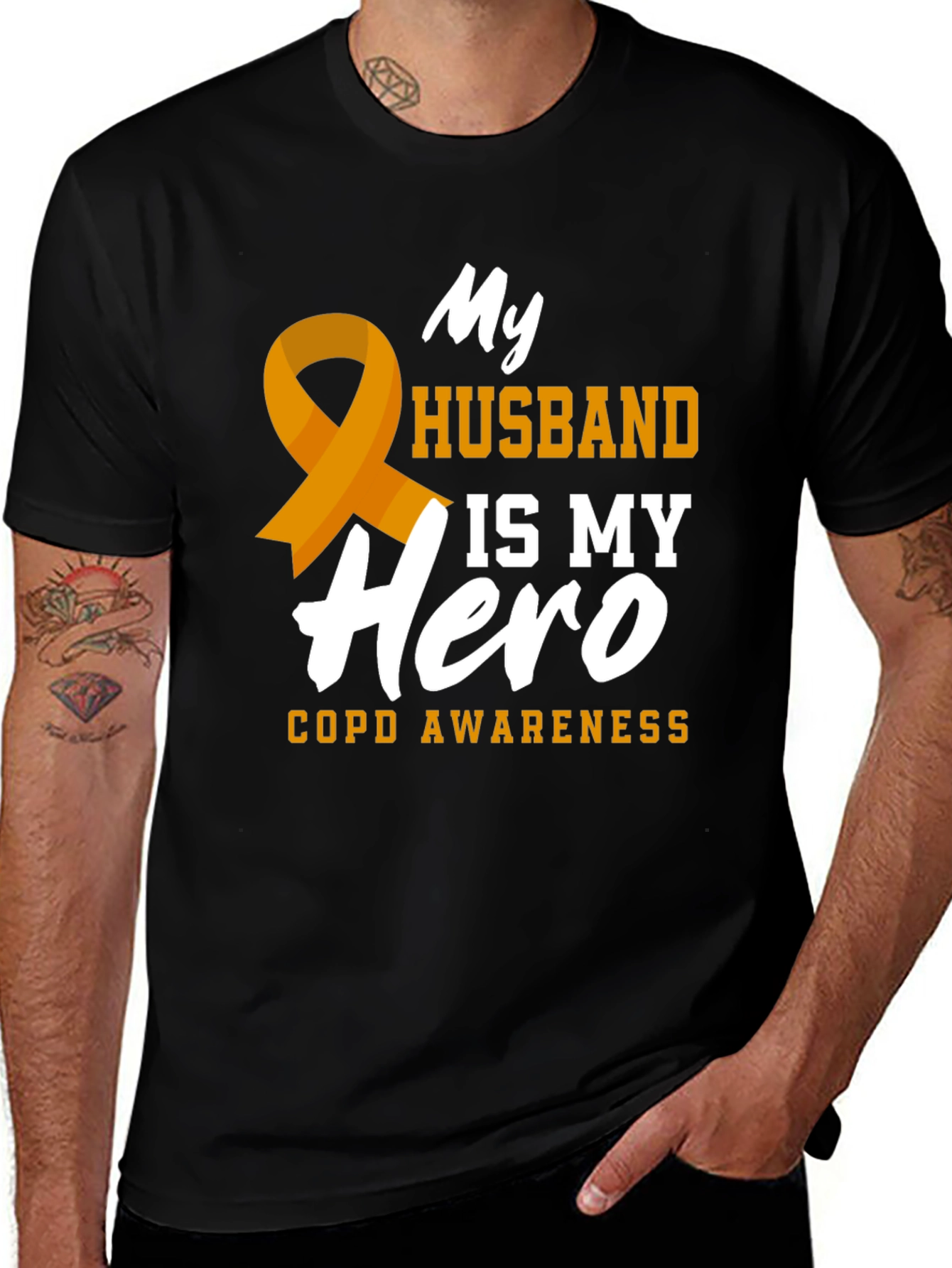 Variant 22 of My Husband is My Hero COPD Awareness T-Shirt