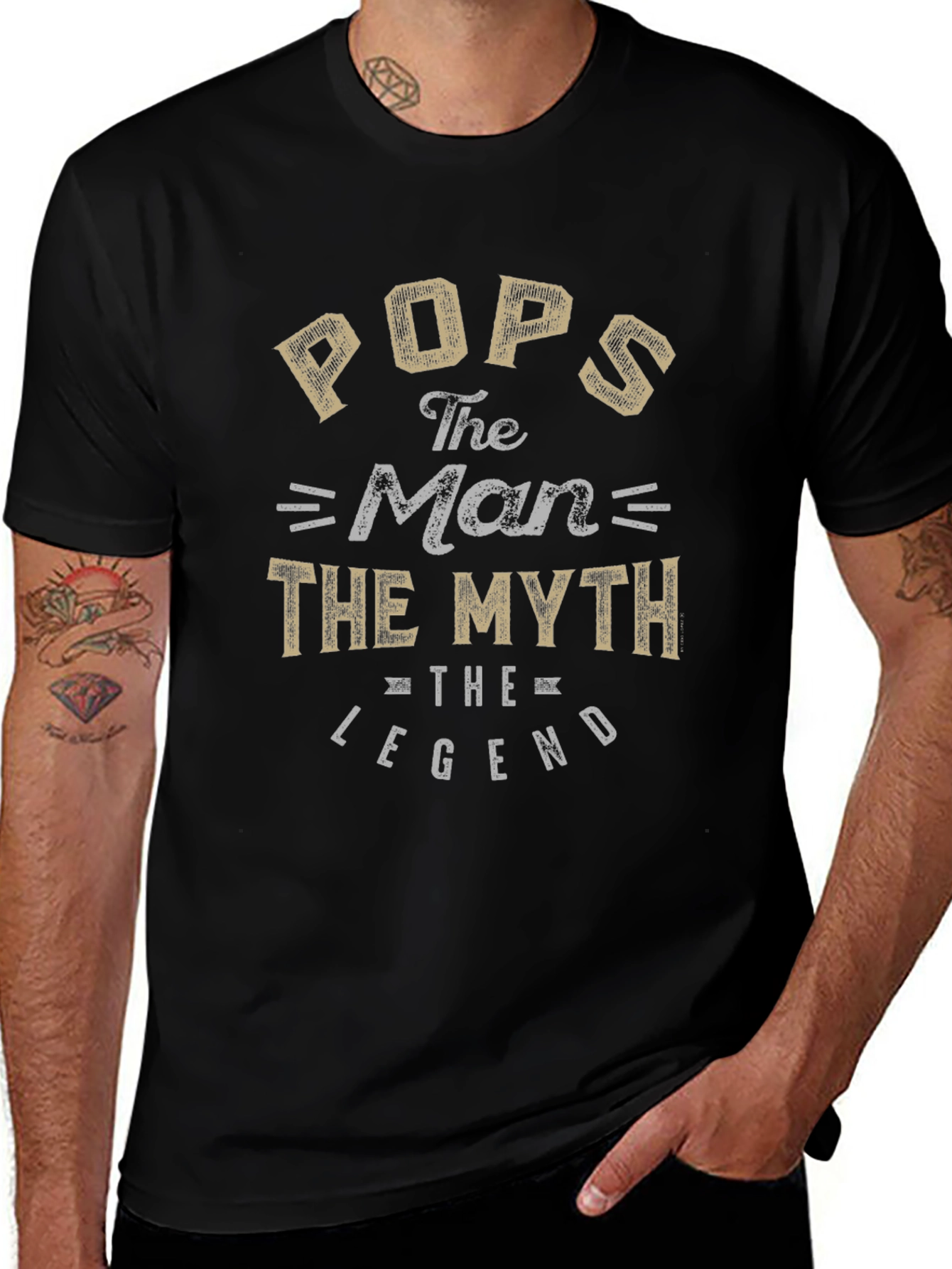 Variant 17 of Pops The Man The Myth The Legend Graphic T-Shirt