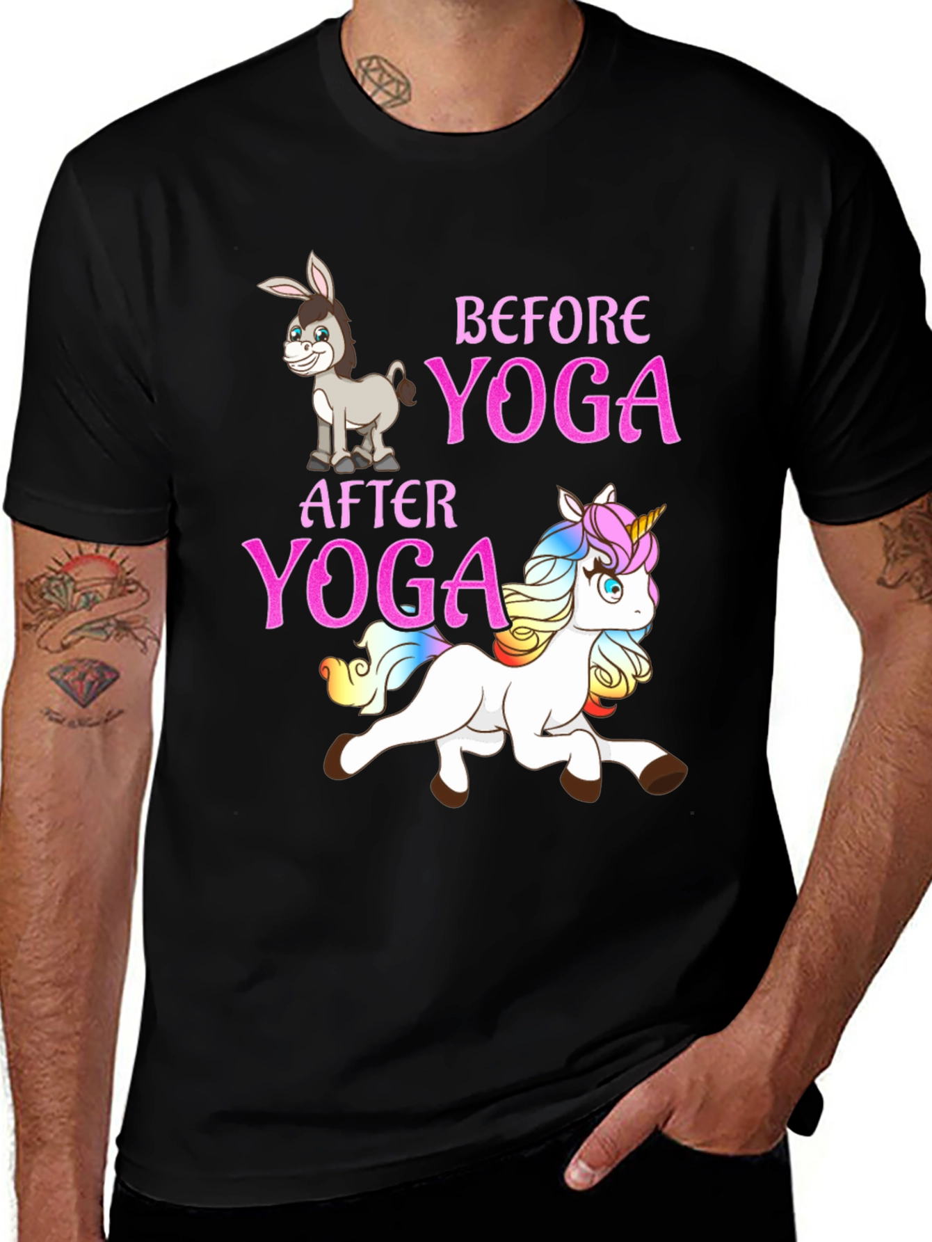 Variant 8 of Before and After Yoga Graphic T-Shirt