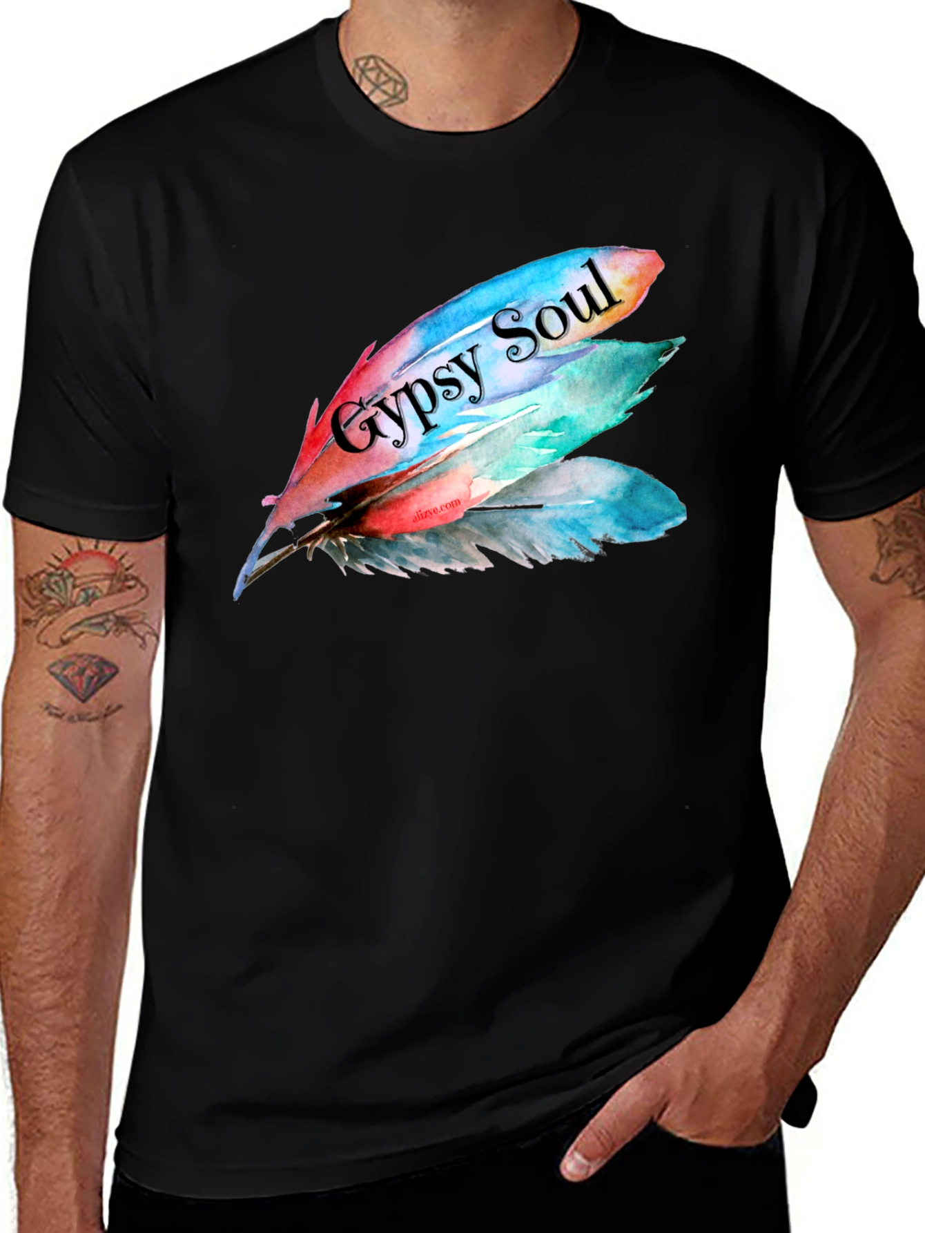 Gypsy Soul Feather Graphic Tee - Trendy Casual Top