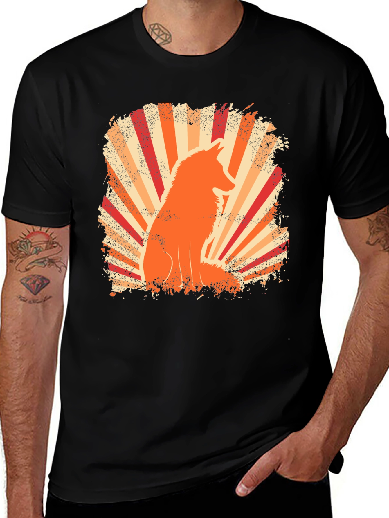 Variant 21 of Retro Fox Graphic T-Shirt - Vintage Style