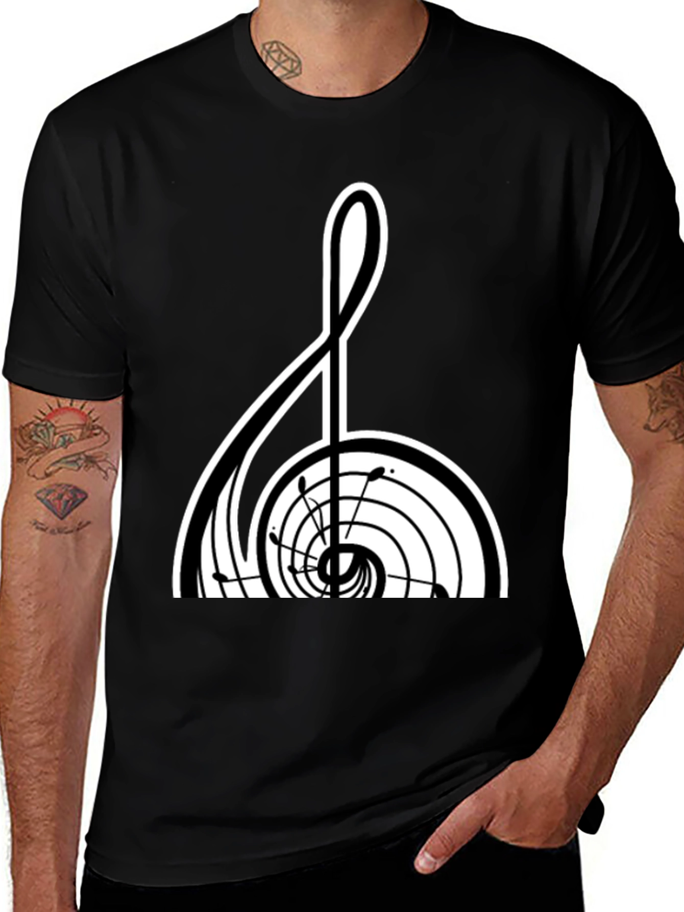 Variant 14 of Music Treble Clef Graphic Tee