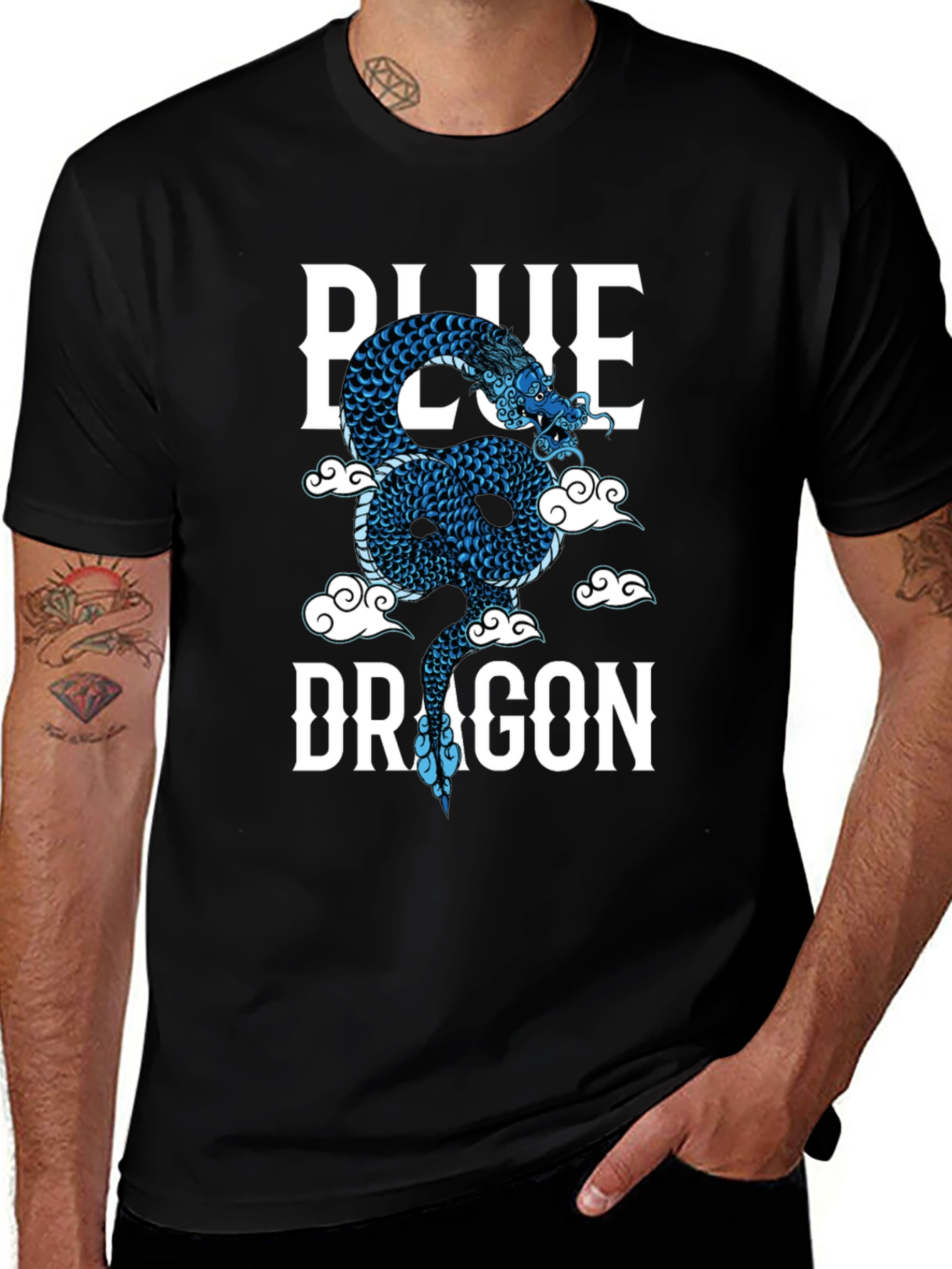 Variant 5 of Blue Dragon Graphic T-Shirt