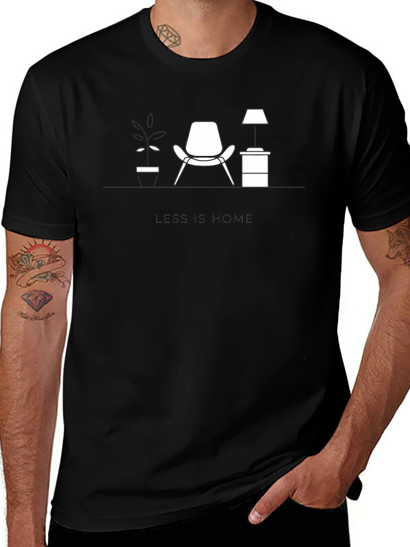 Variant 8 of Minimalist Home T-Shirt - Less is Home Graphic Tee