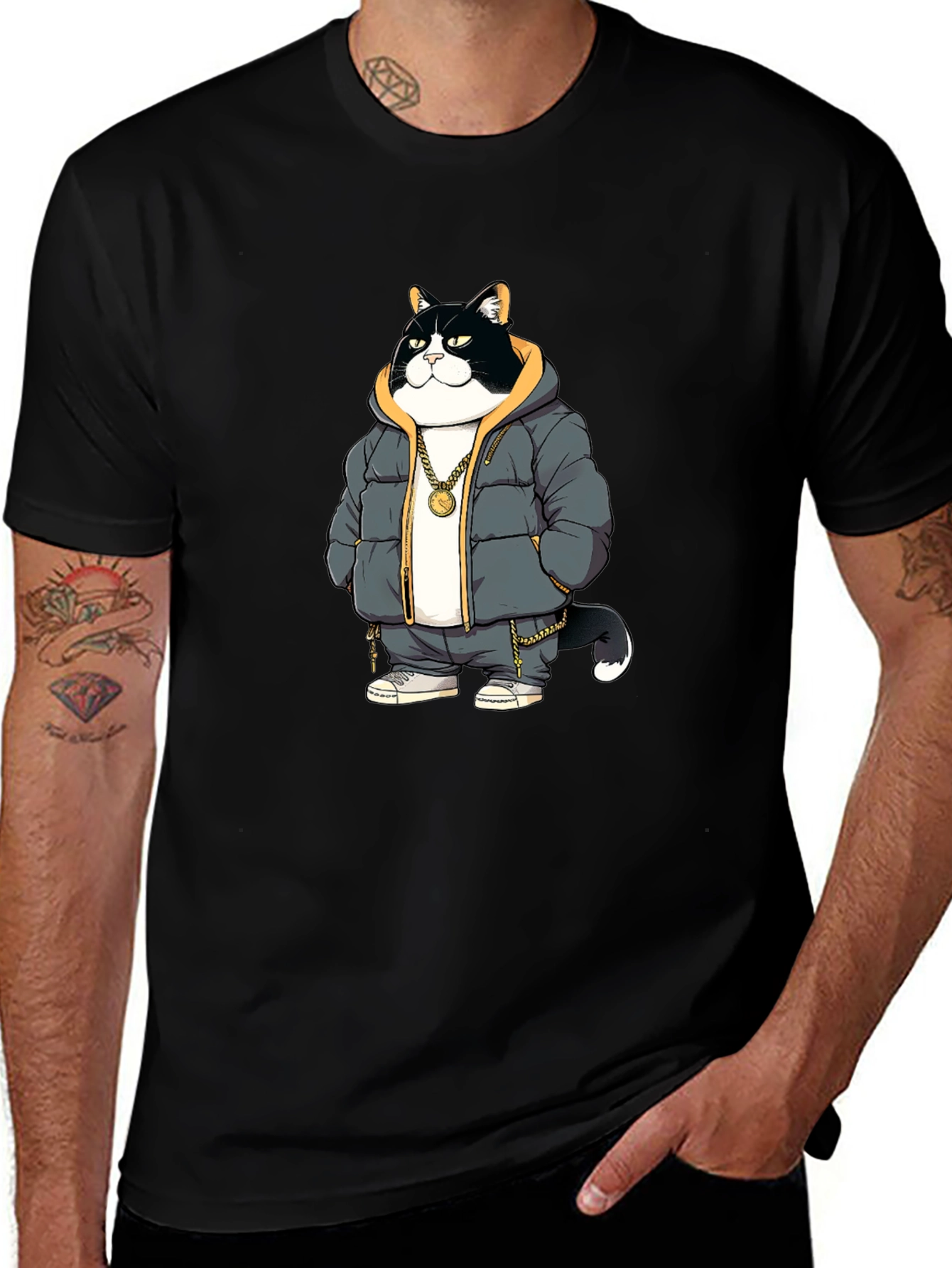Variant 12 of Cool Cat Puffer Jacket T-Shirt
