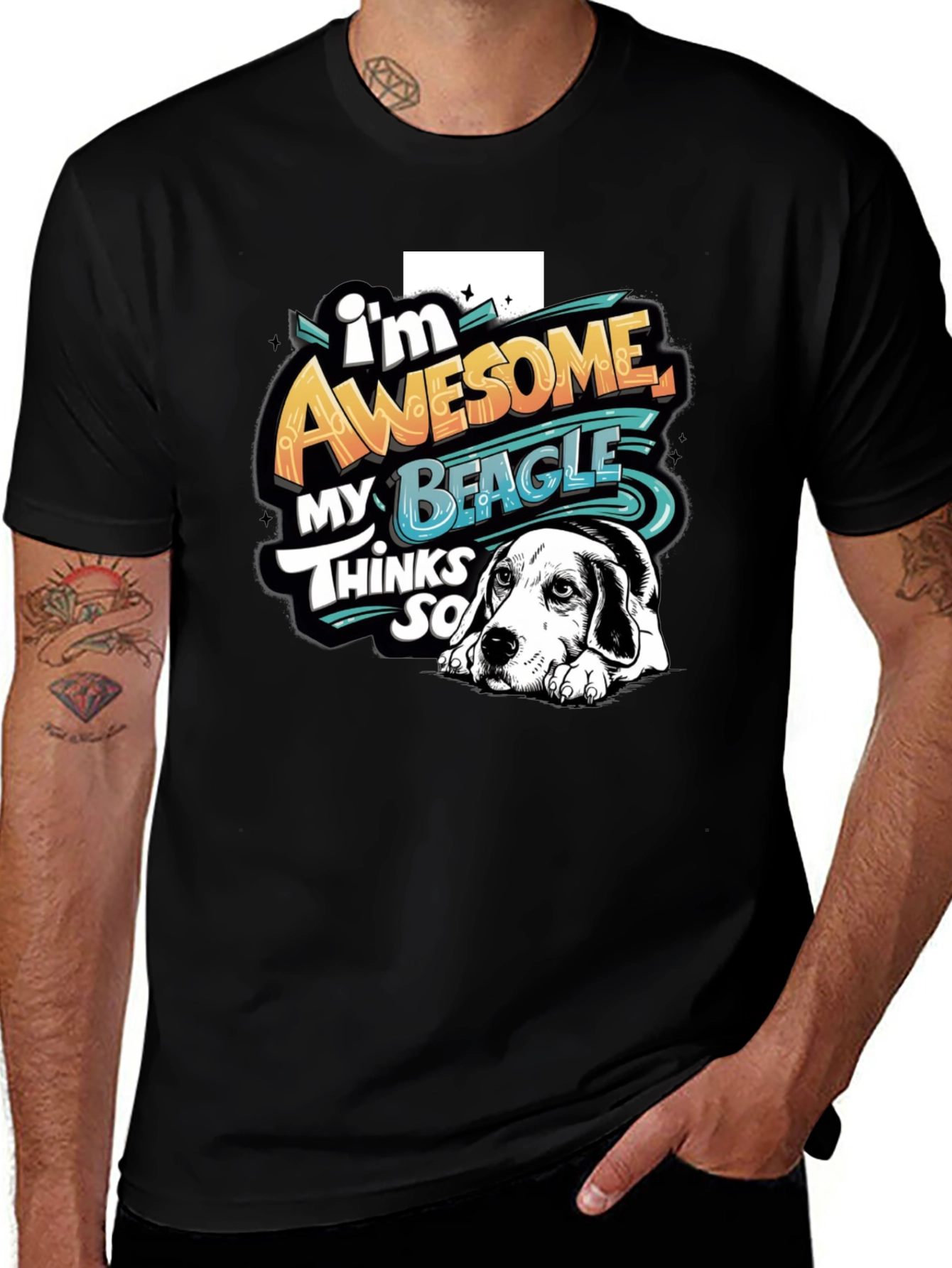 Variant 4 of Awesome Beagle T-Shirt - Dog Lover Tee