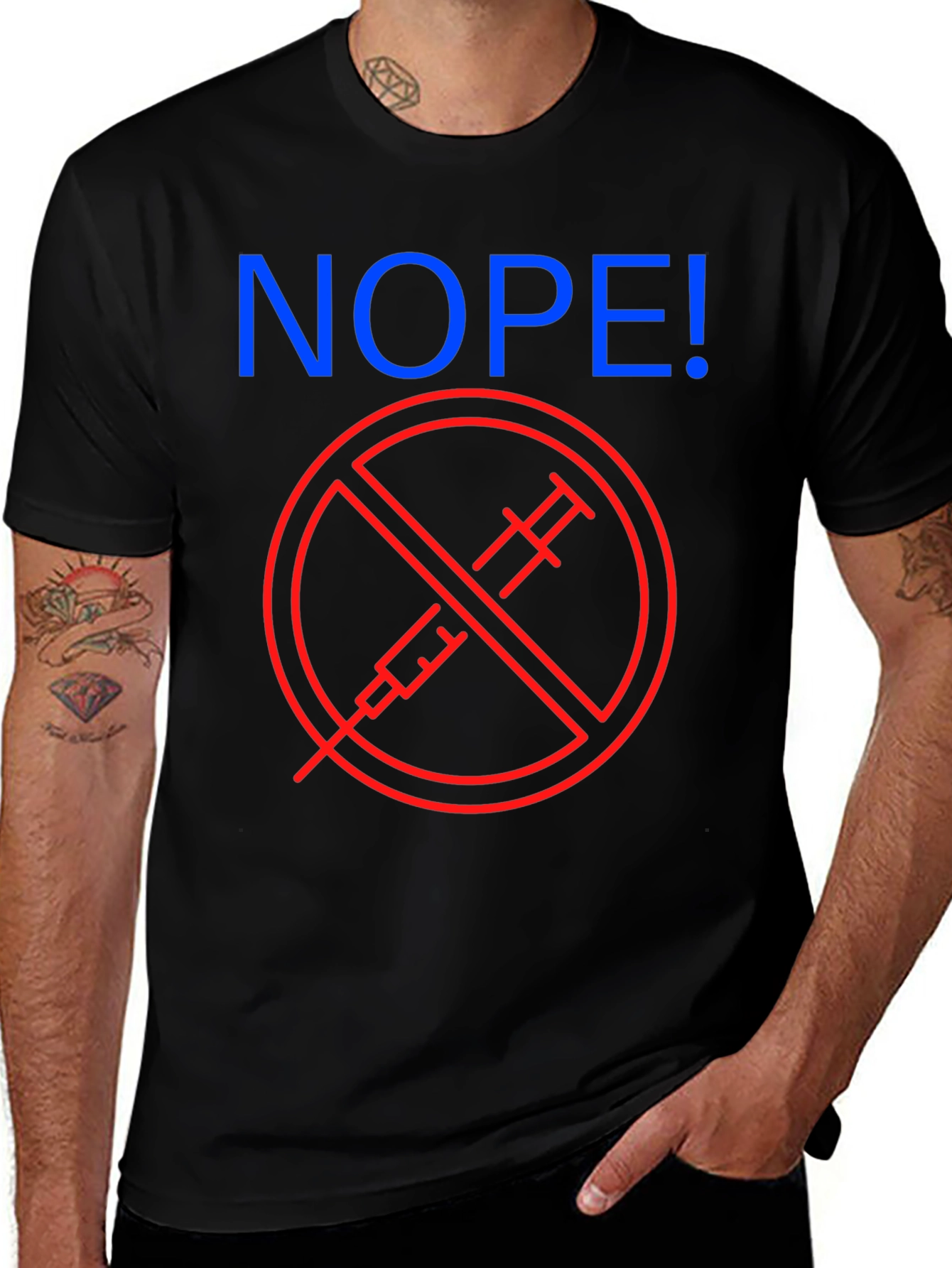 Nope! Anti-Vaccine Graphic T-Shirt