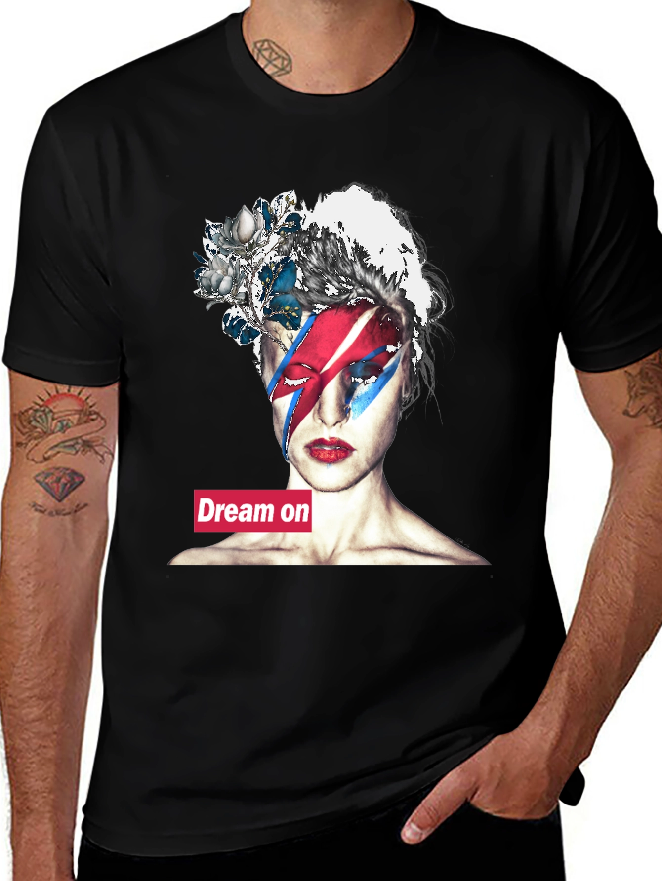 Variant 14 of Dream On David Bowie Graphic Tee - Unisex Black T-Shirt