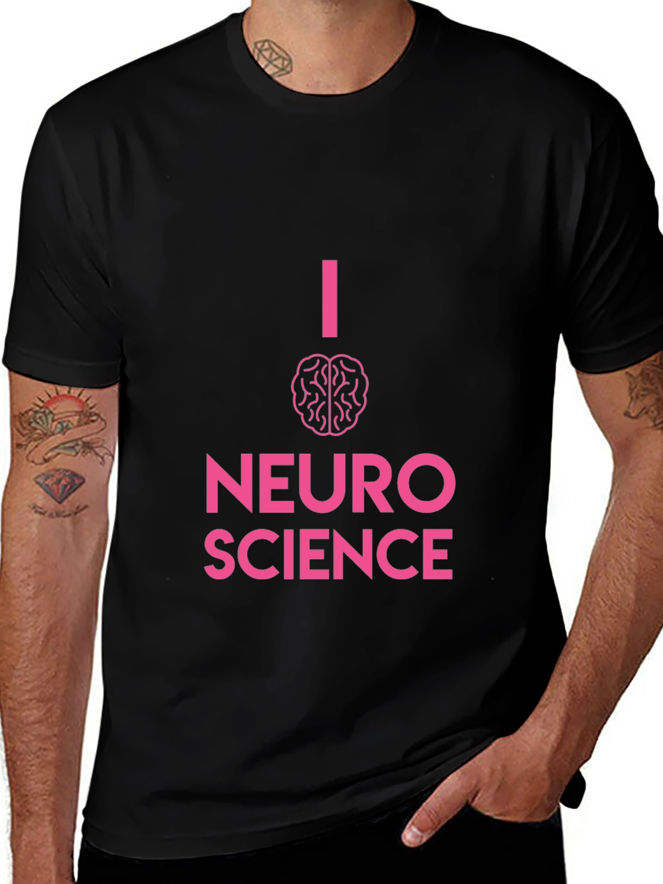 Variant 12 of I Heart Neuroscience Black T-Shirt