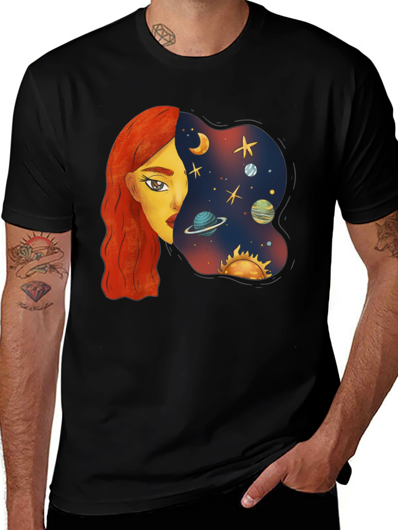 Variant 5 of Cosmic Mind T-Shirt: Black Unisex Tee
