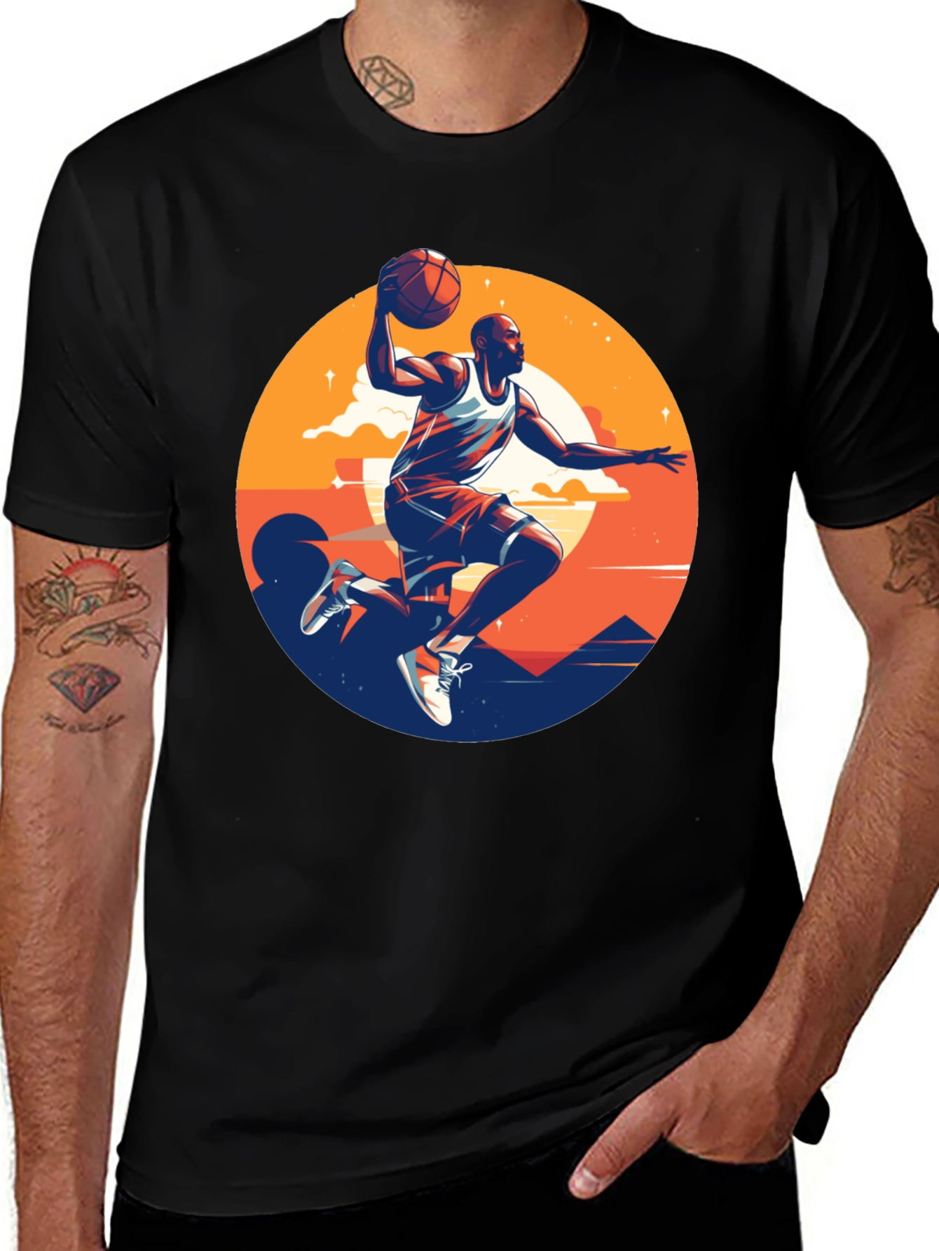 Variant 24 of Basketball Player Graphic Tee - Stylish Men's T-Shirt