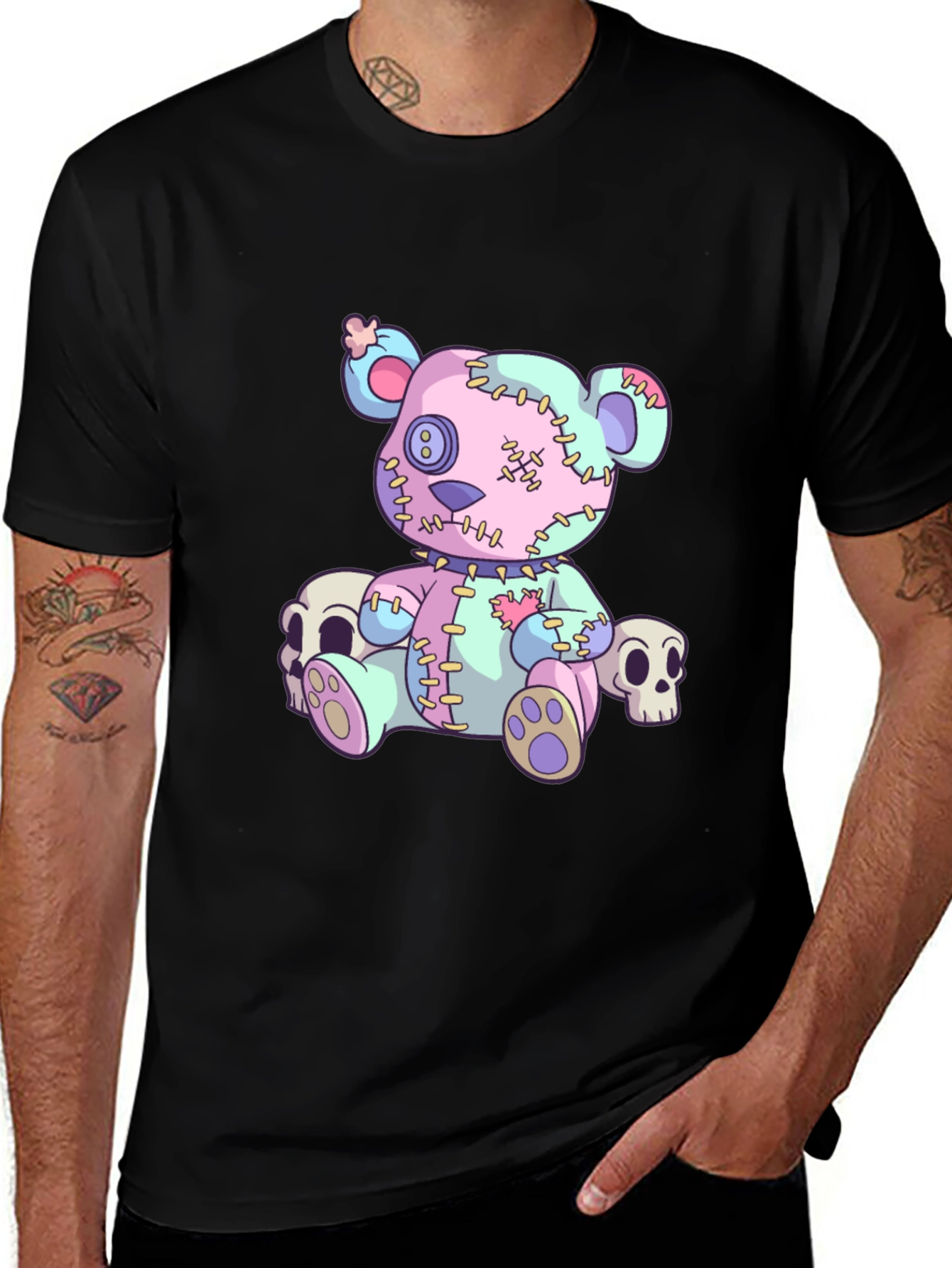 Stitched Teddy Bear Graphic Tee