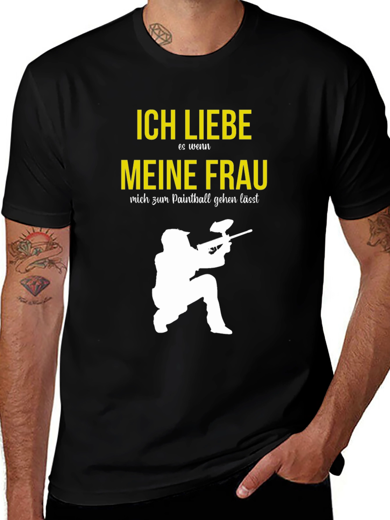 Variant 15 of Ich Liebe Meine Frau Paintball T-Shirt - Black