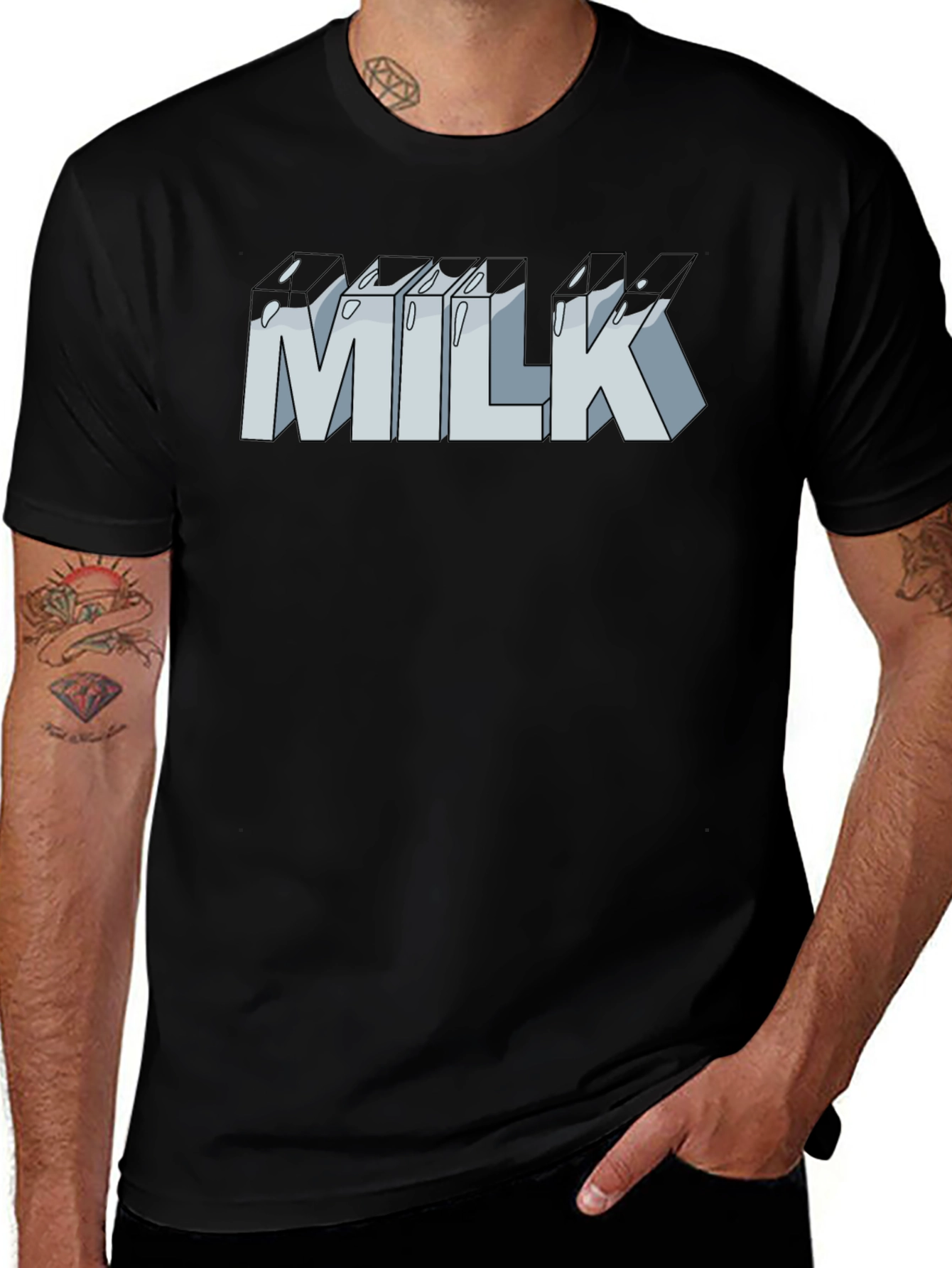 Variant 9 of Milk Graphic T-Shirt - Unisex Casual Tee