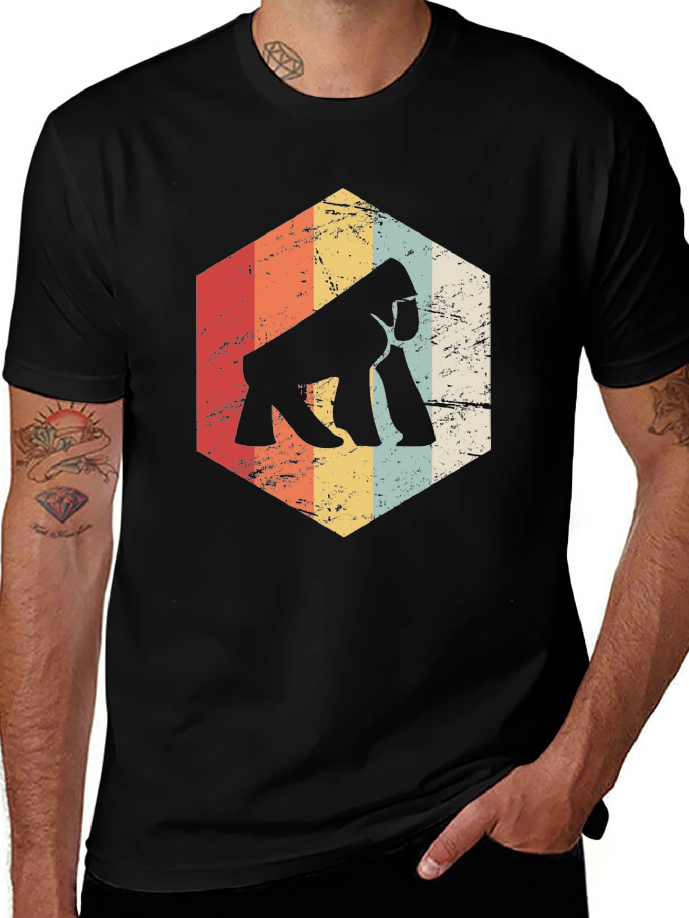 Variant 27 of Retro Gorilla Graphic T-Shirt