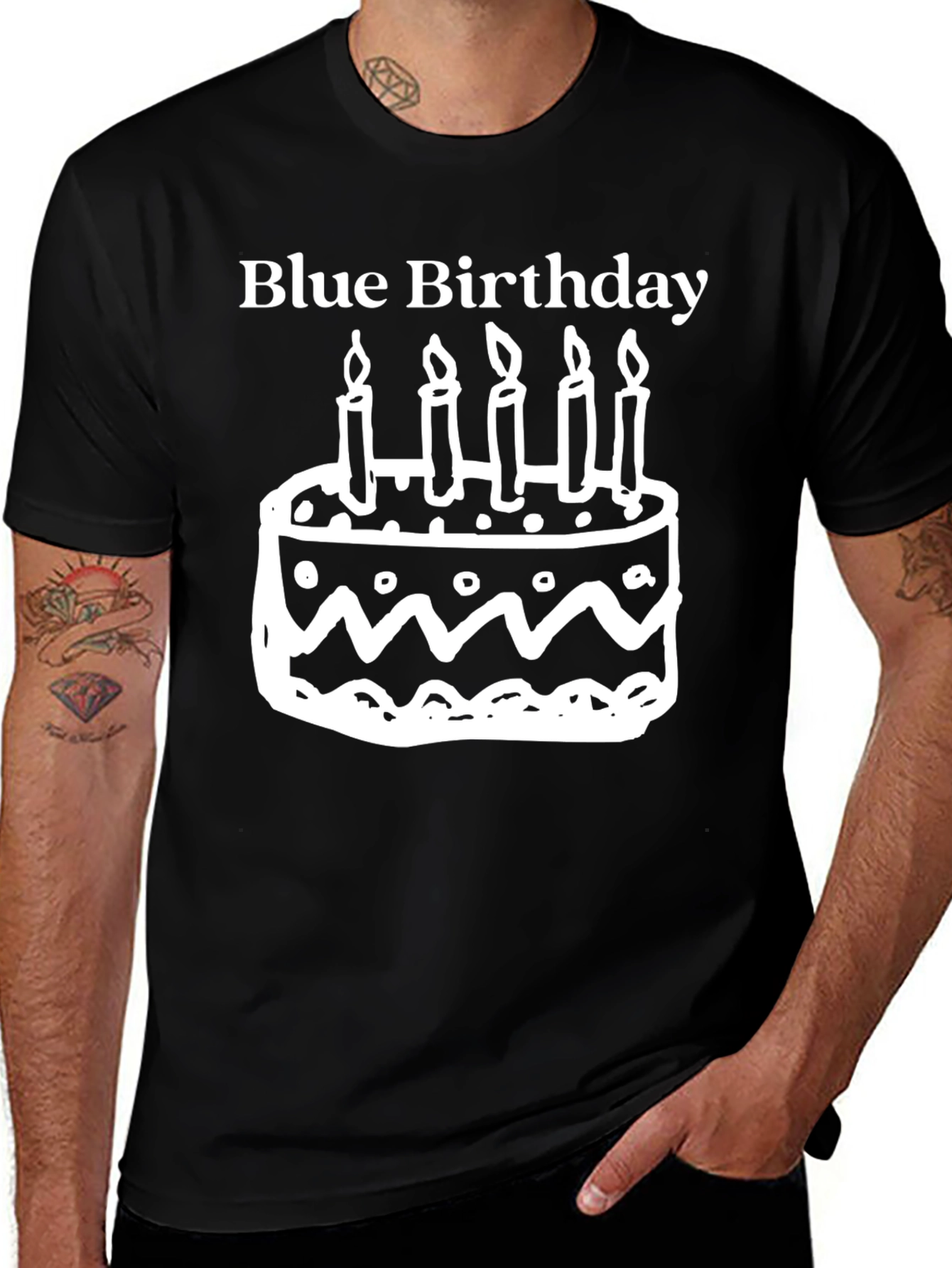 Variant 3 of Blue Birthday Cake T-Shirt