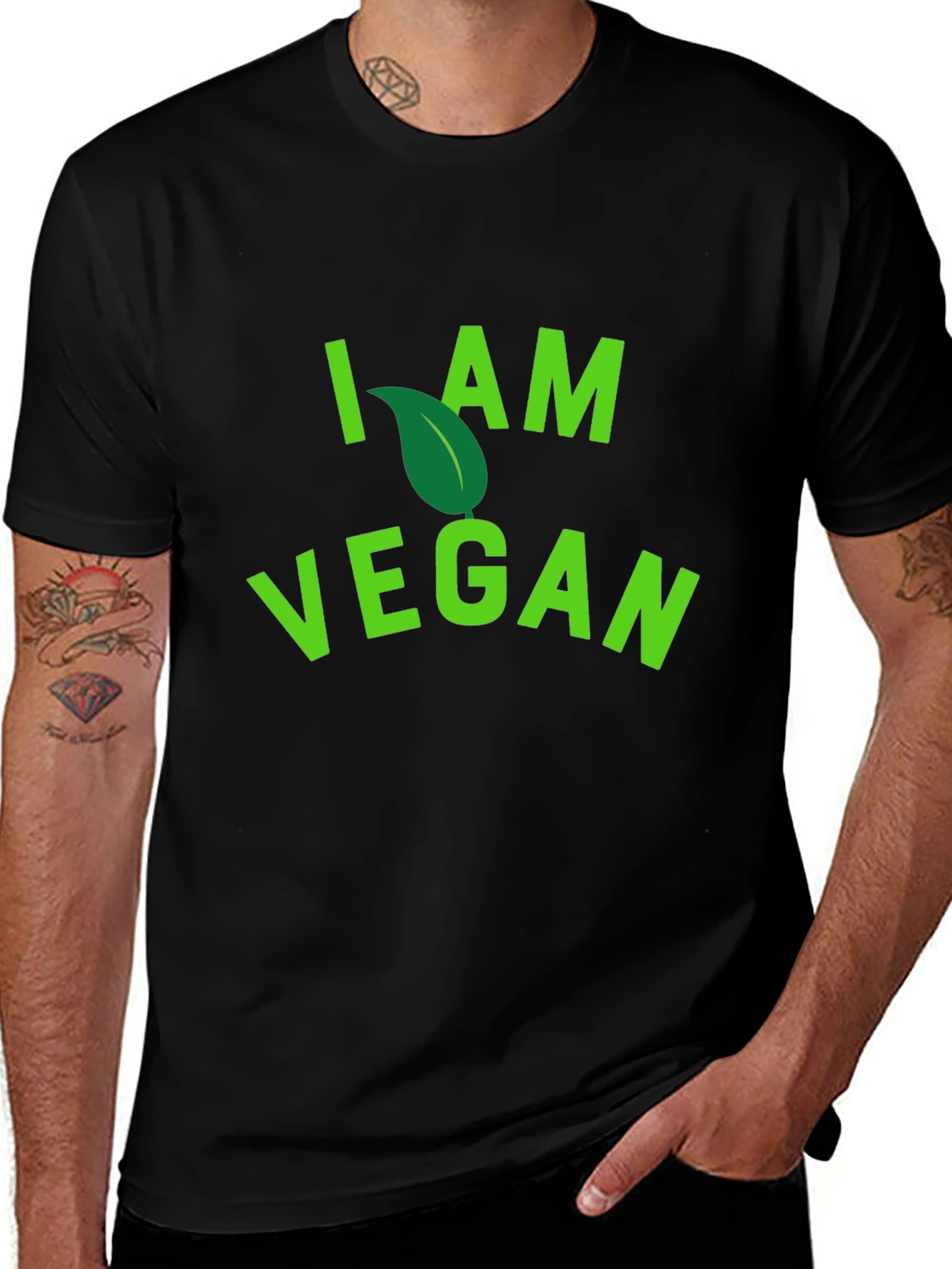 Variant 18 of I AM VEGAN T-Shirt - Statement Tee
