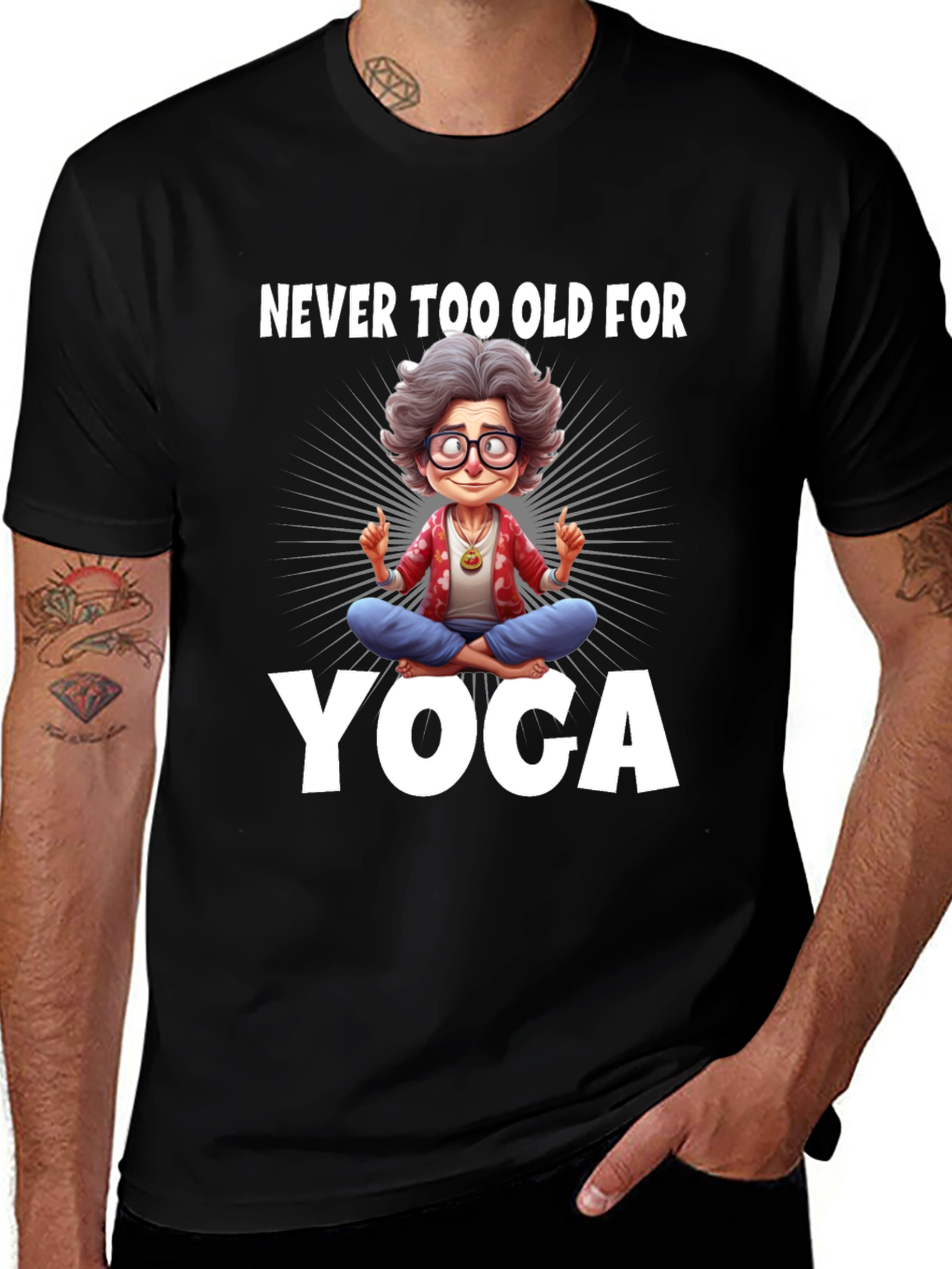 Variant 2 of Never Too Old For Yoga Graphic T-Shirt