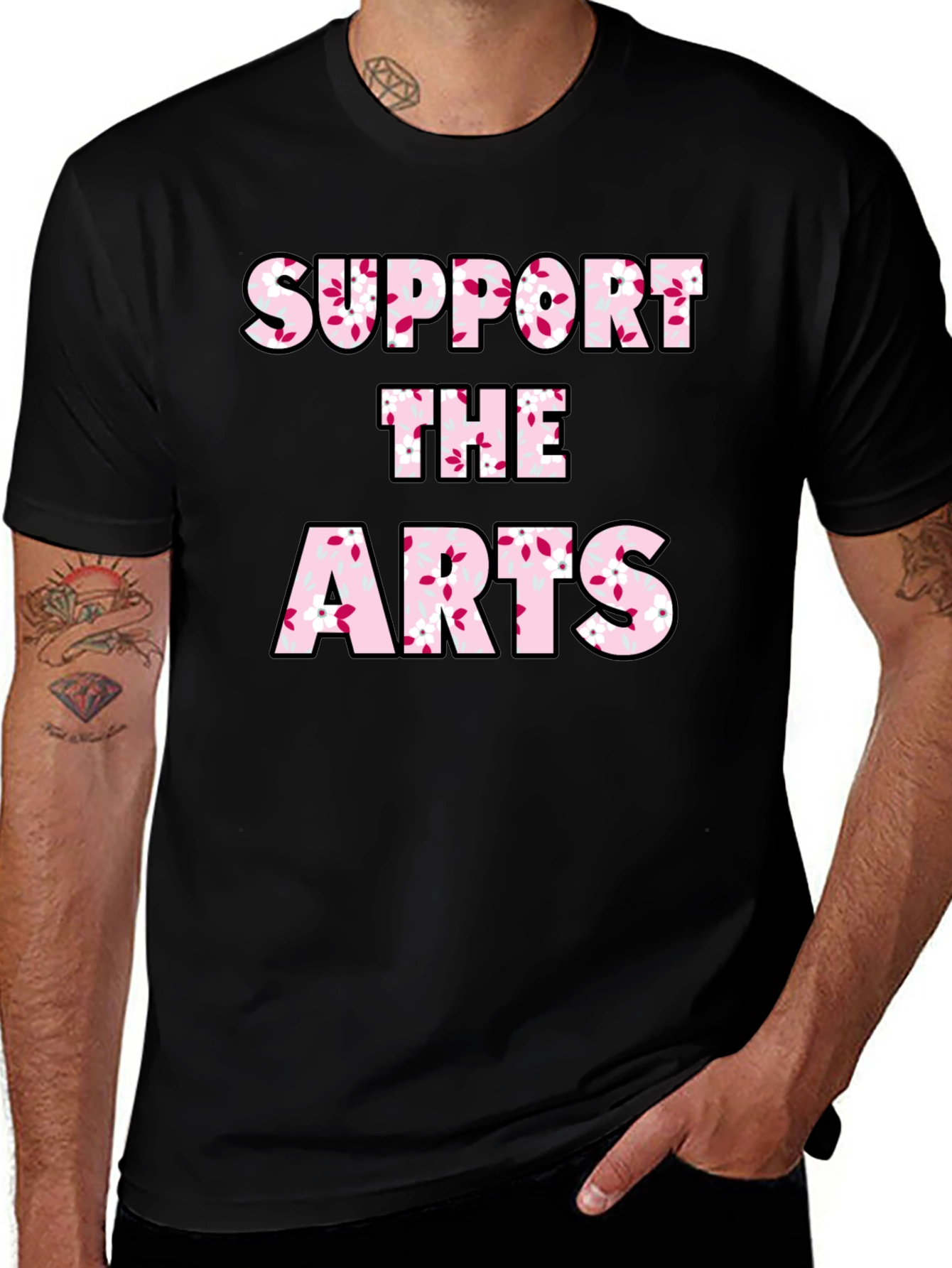 Variant 7 of Support the Arts Graphic Tee - Stylish Crew Neck T-Shirt