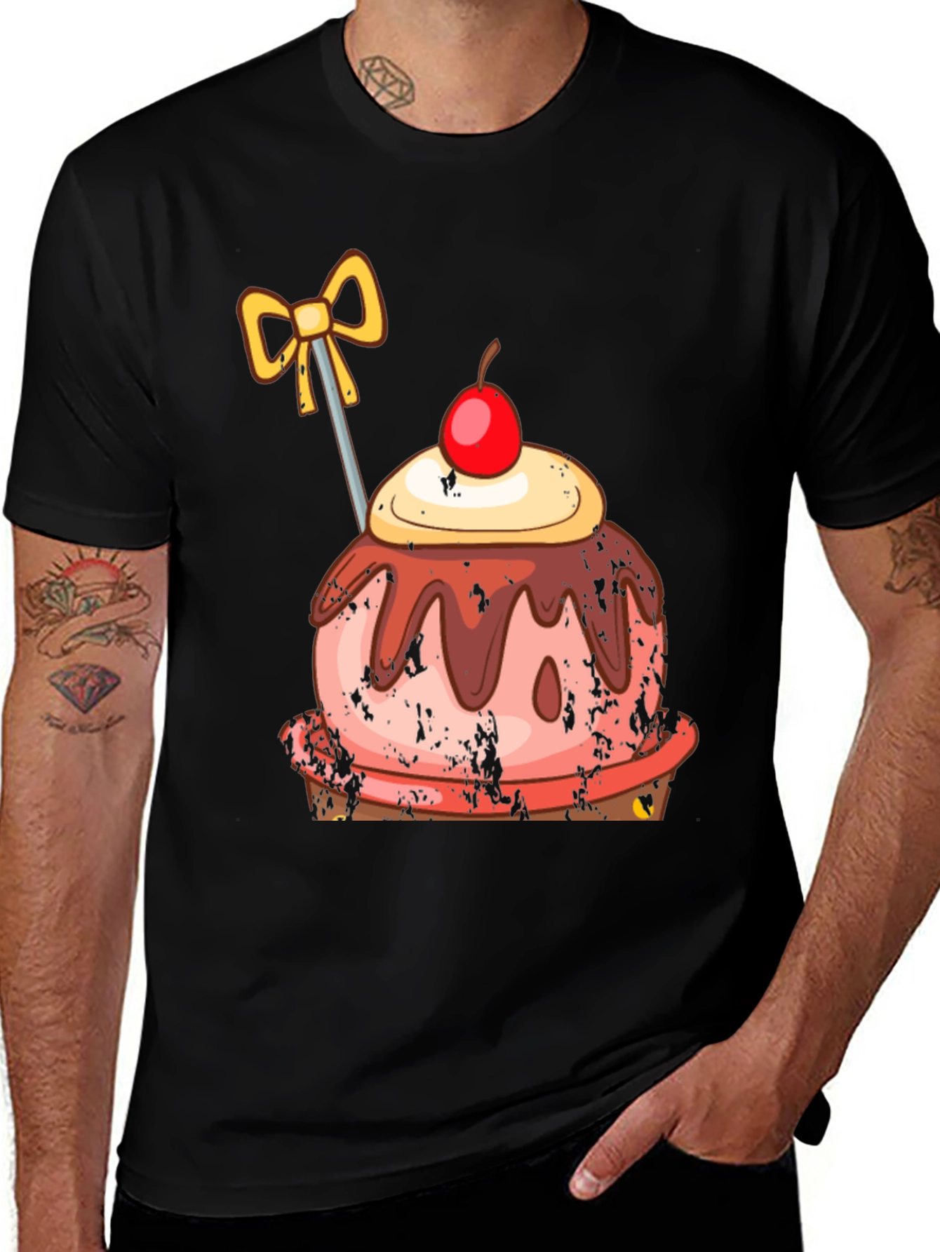 Variant 26 of Sweet Treat Graphic Tee - Unisex Black T-Shirt