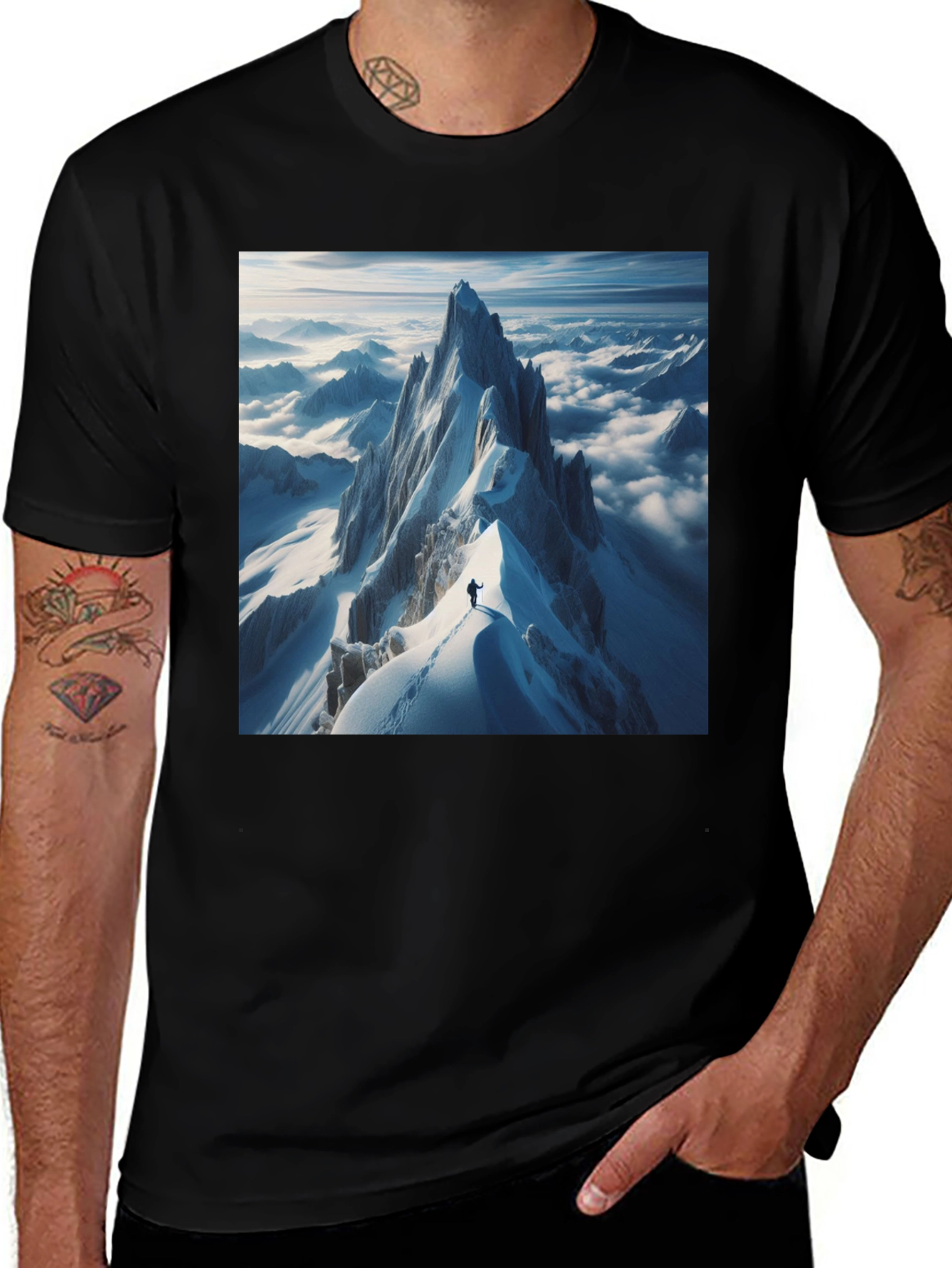 Variant 23 of Mountain Peak Climber Graphic Tee