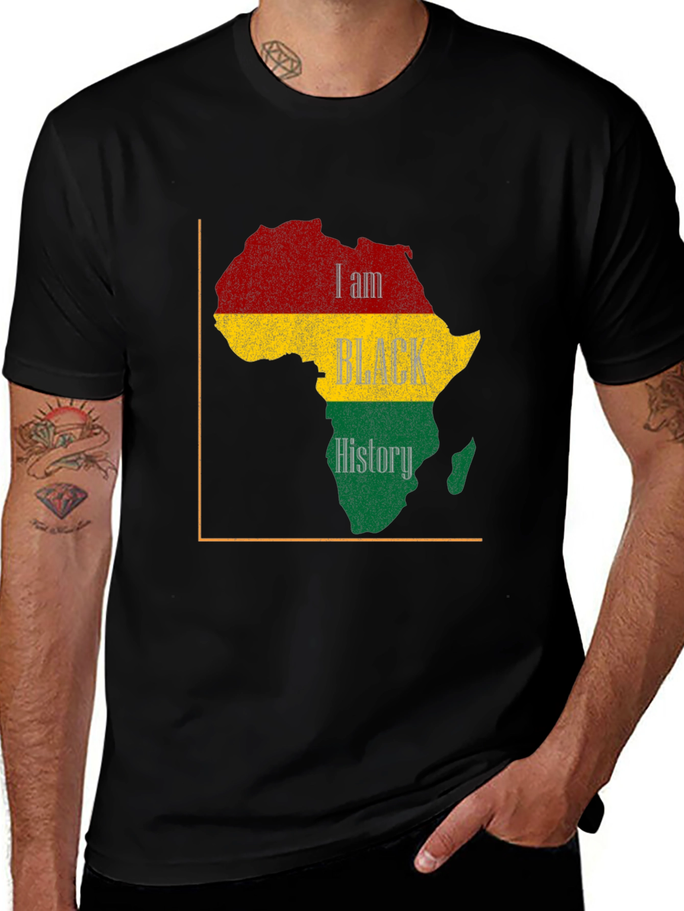 Black History T-Shirt - Africa Map Design