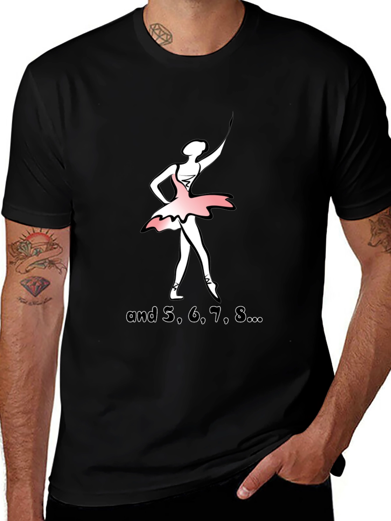 Ballerina Graphic Tee - "and 5, 6, 7, 8"