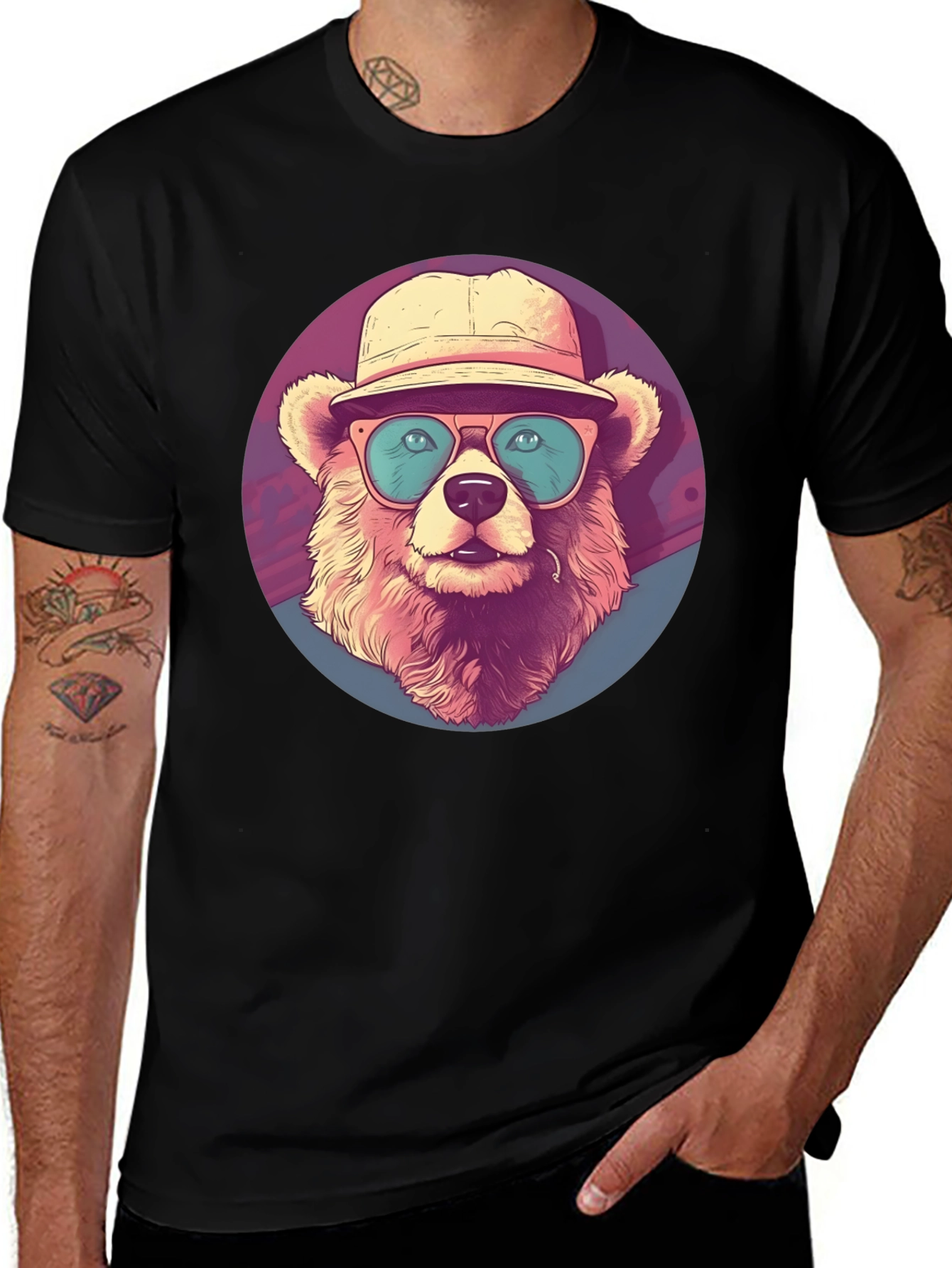 Variant 12 of Cool Bear Graphic Tee - Black