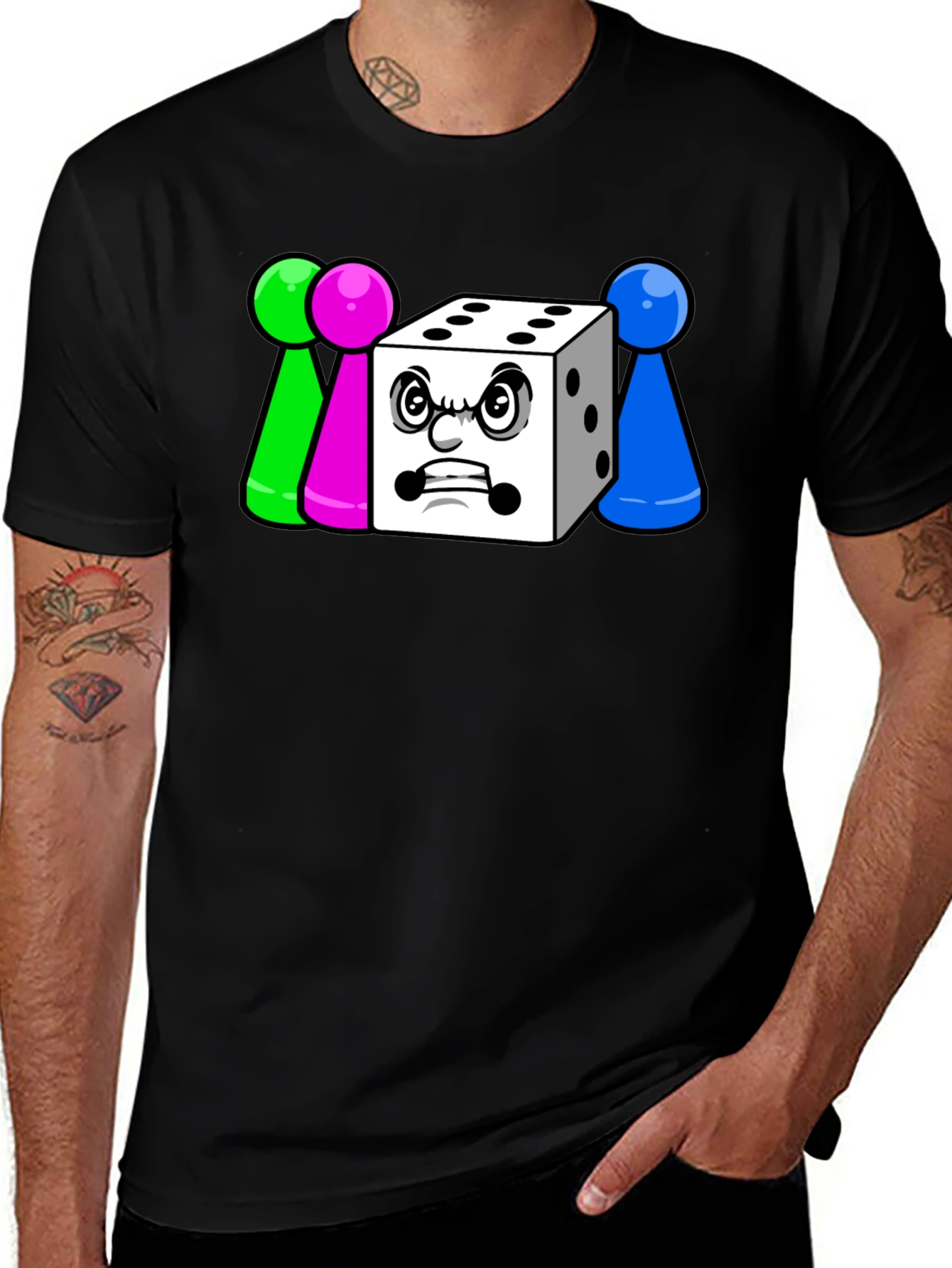 Angry Dice Game Piece T-Shirt