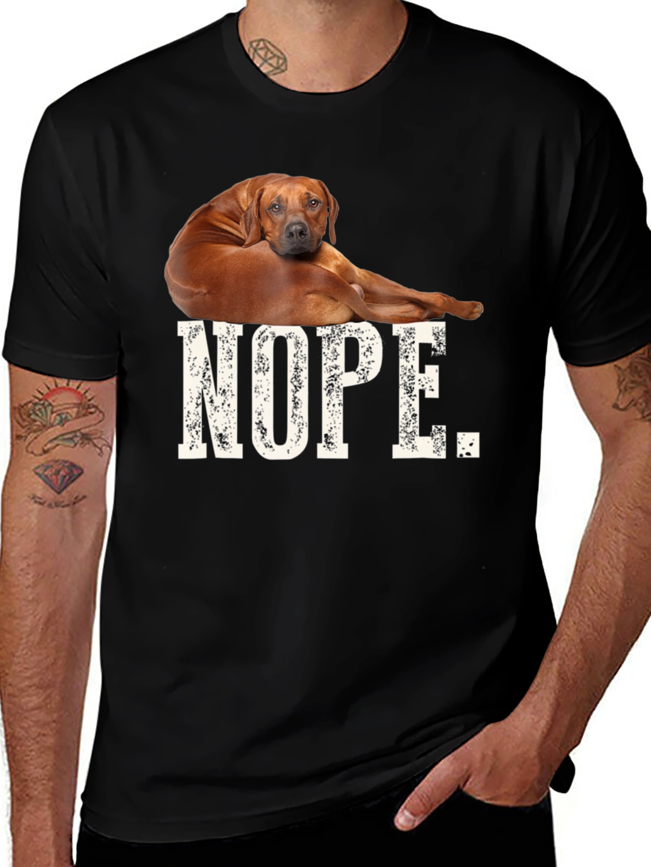 Variant 28 of Nope Dog T-Shirt, Funny Novelty Tee