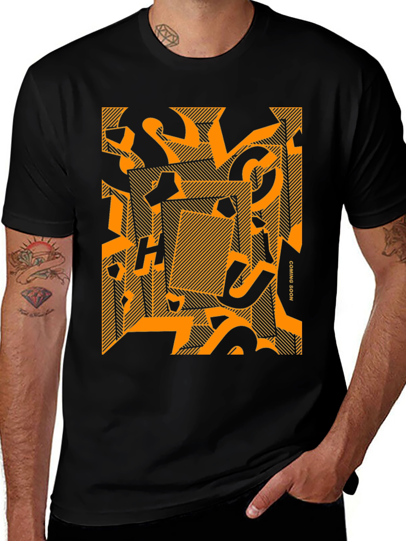 Variant 22 of Abstract Graphic Print Crew Neck T-Shirt