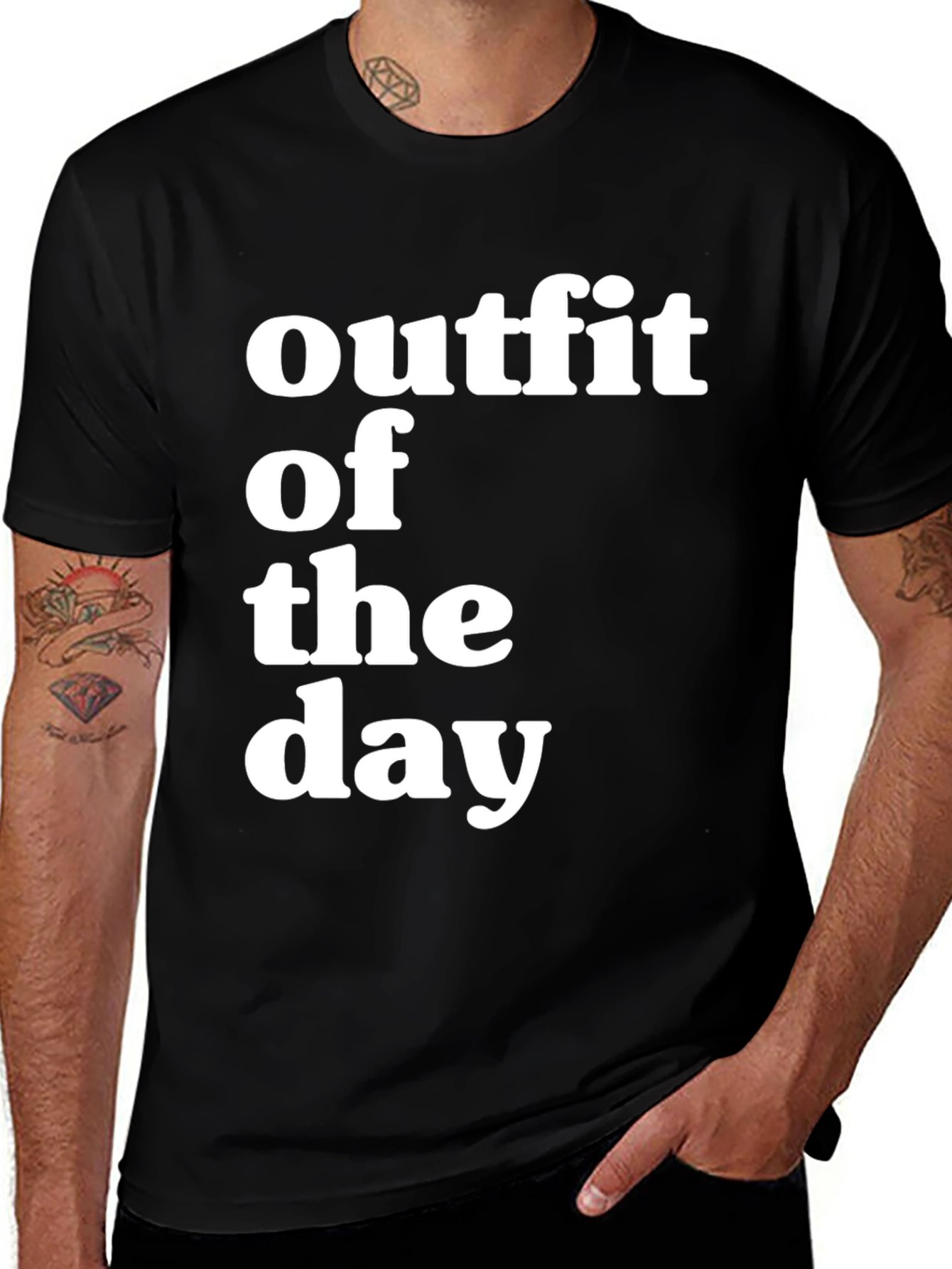 Variant 7 of Outfit of the Day Black T-Shirt