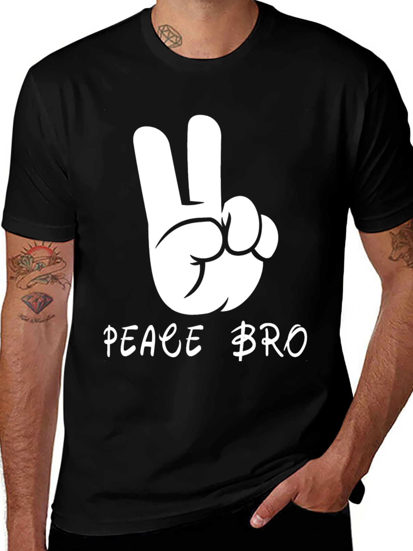 Variant 27 of Peace Bro T-Shirt - Relaxed Fit