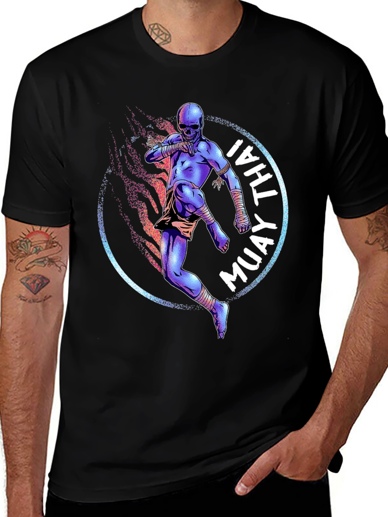 Muay Thai Skull Kick T-Shirt - Graphic Tee