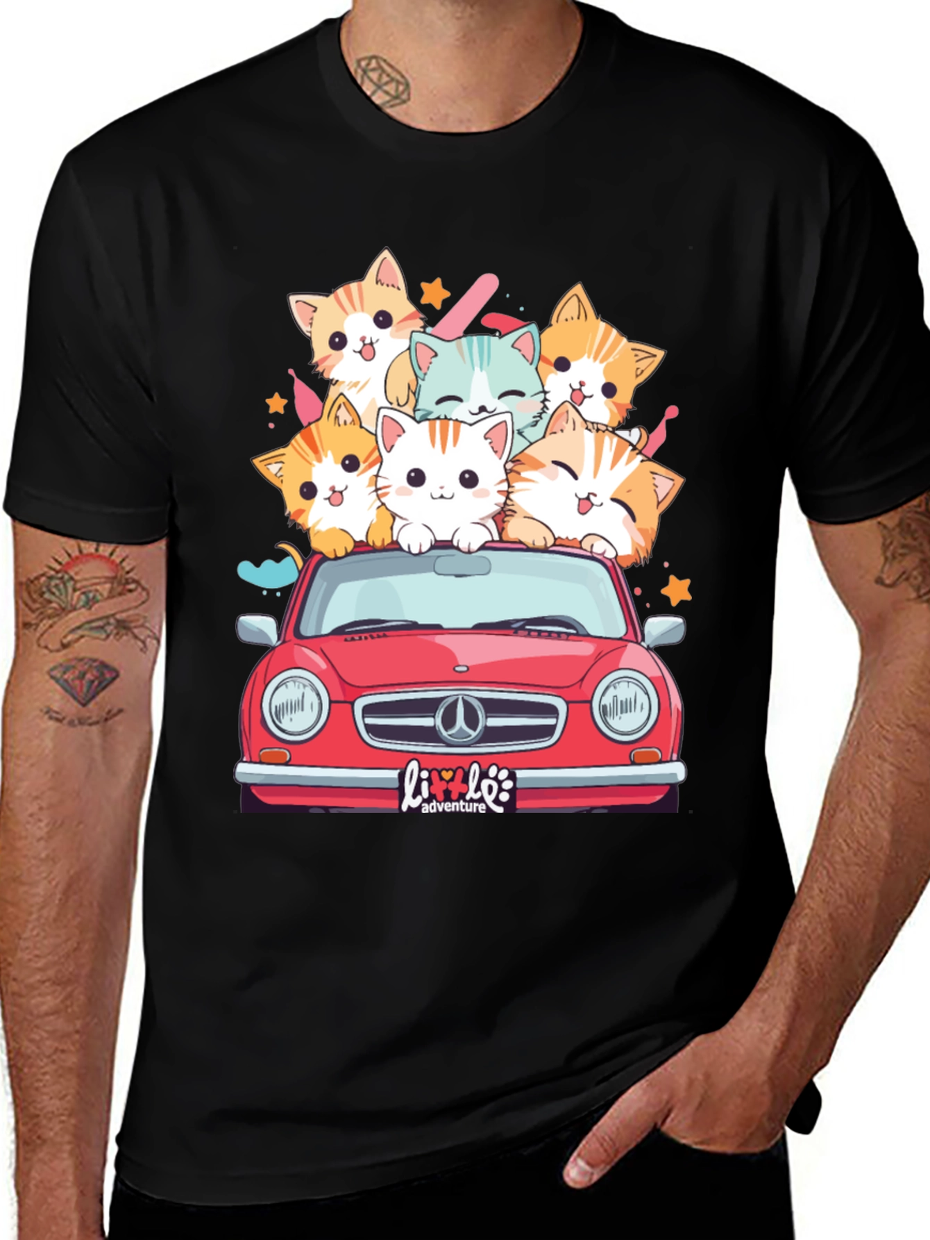 Variant 27 of Kitties in Car T-Shirt - Adventure Time!