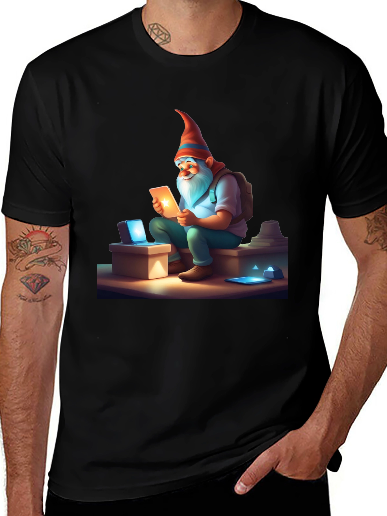 Variant 20 of Tech Gnome T-Shirt - Whimsical Design