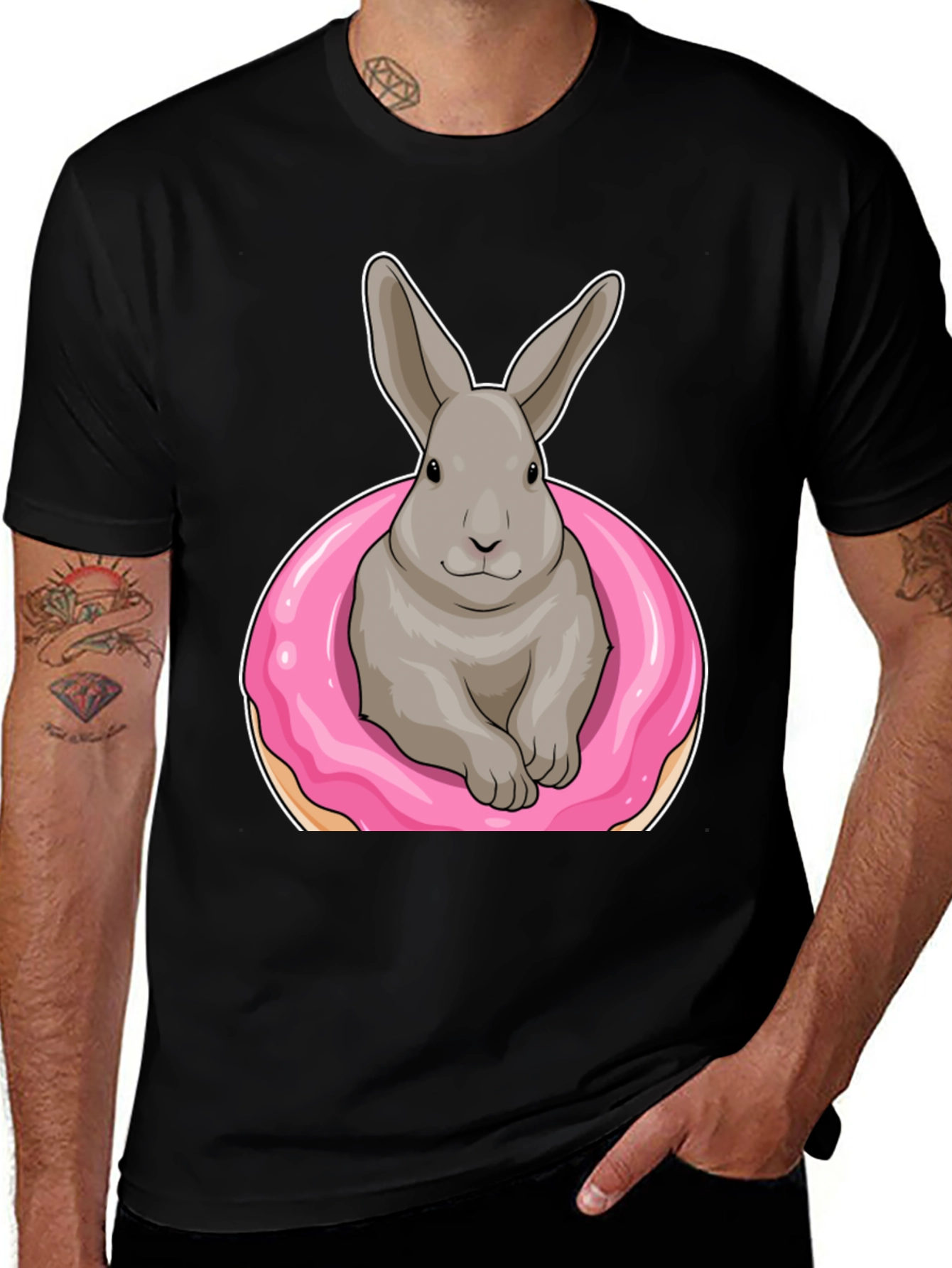 Variant 27 of Bunny Donut T-Shirt - Cute Rabbit Tee
