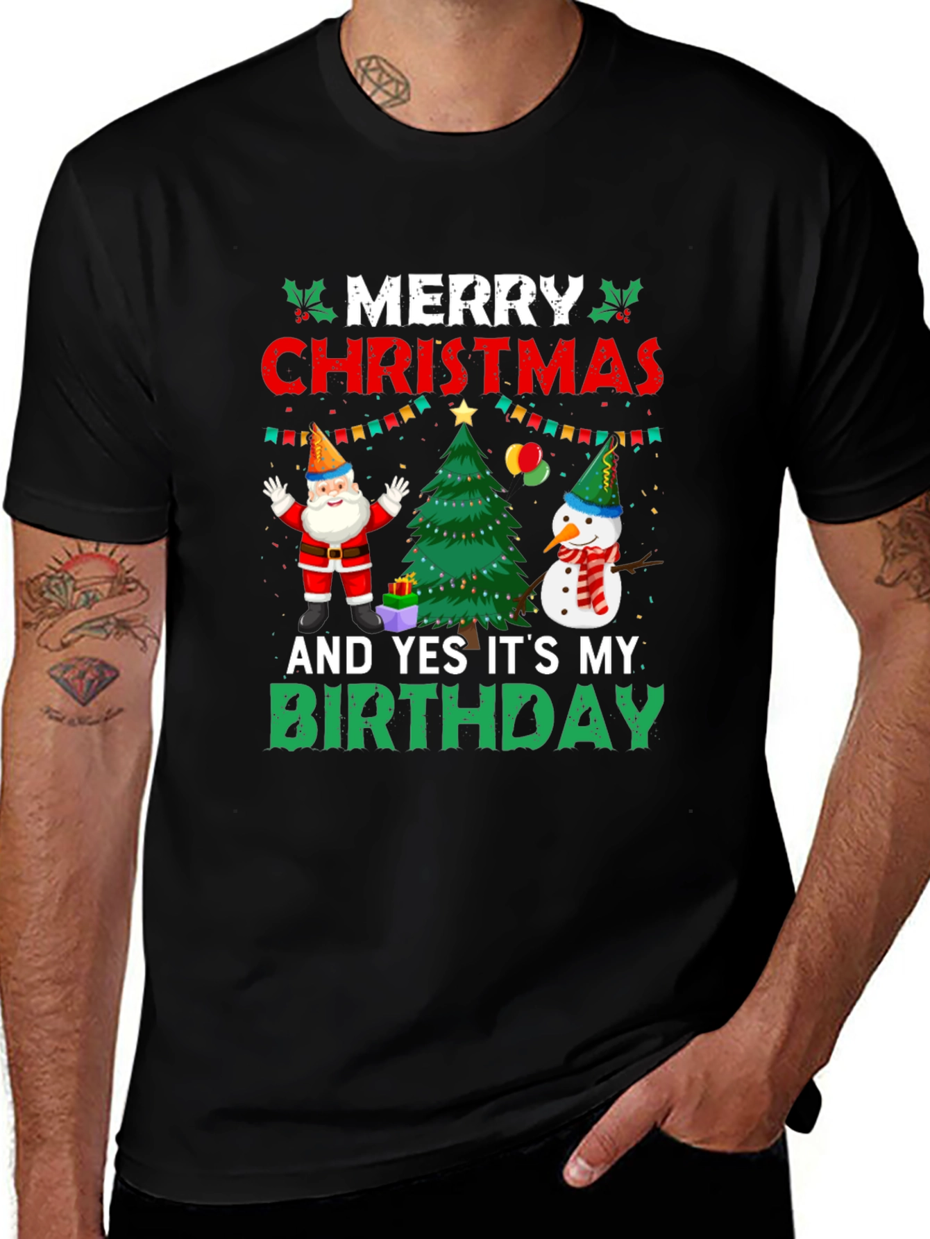 Merry Christmas And Yes It's My Birthday T-Shirt