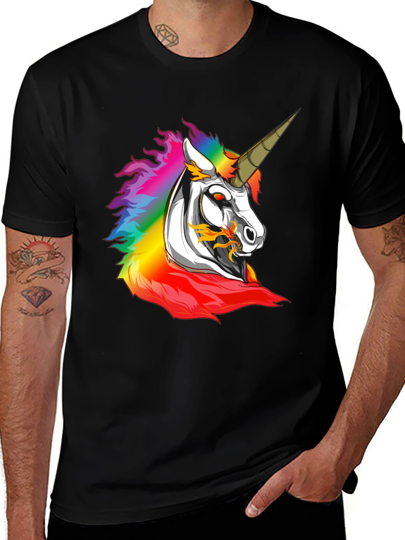 Variant 5 of Unicorn Graphic Tee - Fantasy Art Shirt