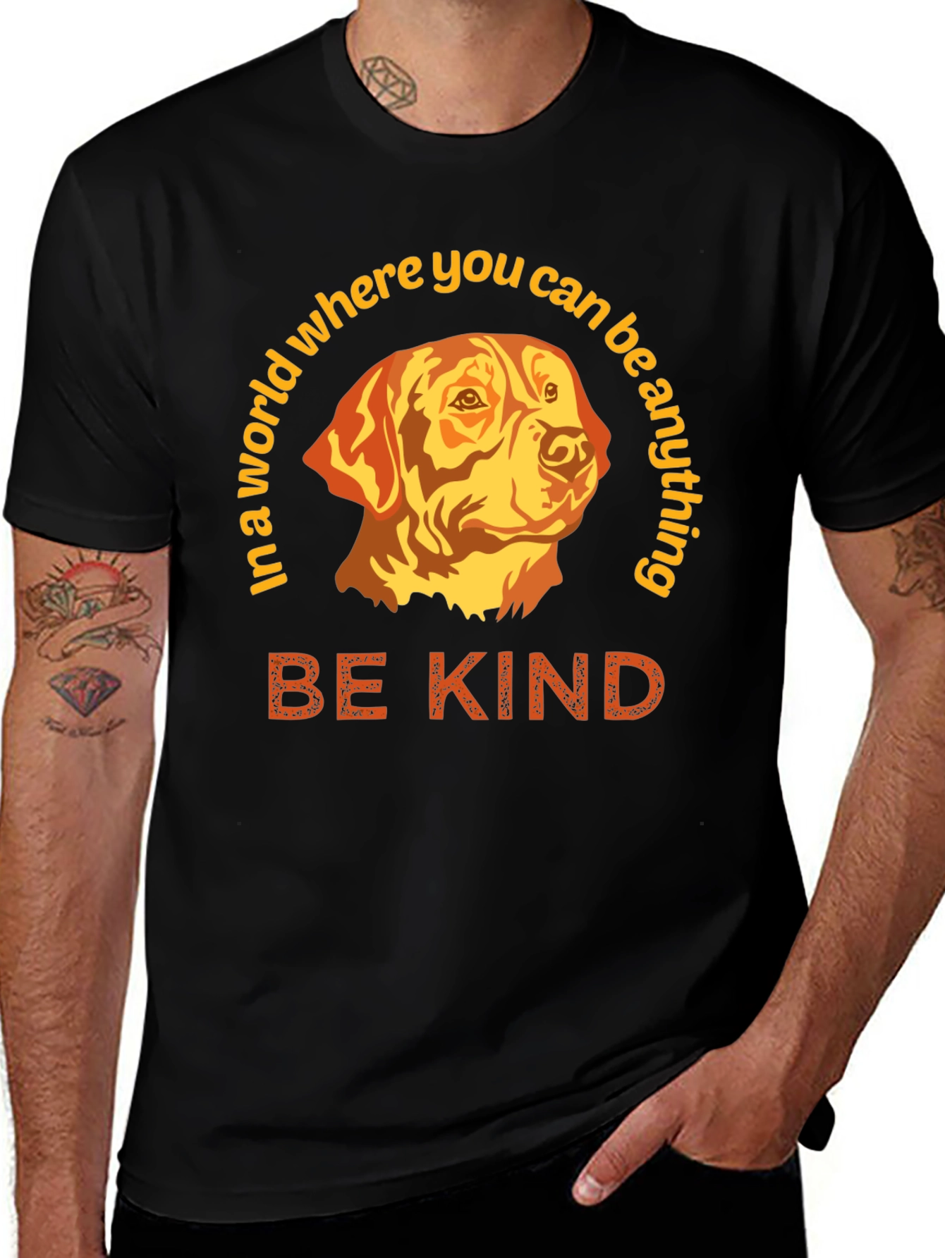 Variant 9 of Be Kind Dog Graphic T-Shirt - Inspirational Tee