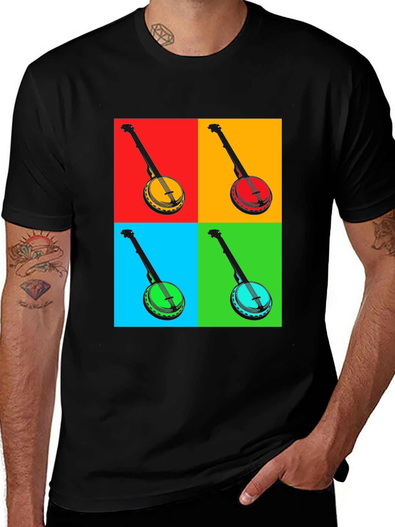 Variant 13 of Retro Banjo Pop Art Graphic T-Shirt